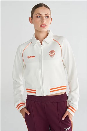 Hummel Jamal Zip Kadın Sweatshirt Beyaz