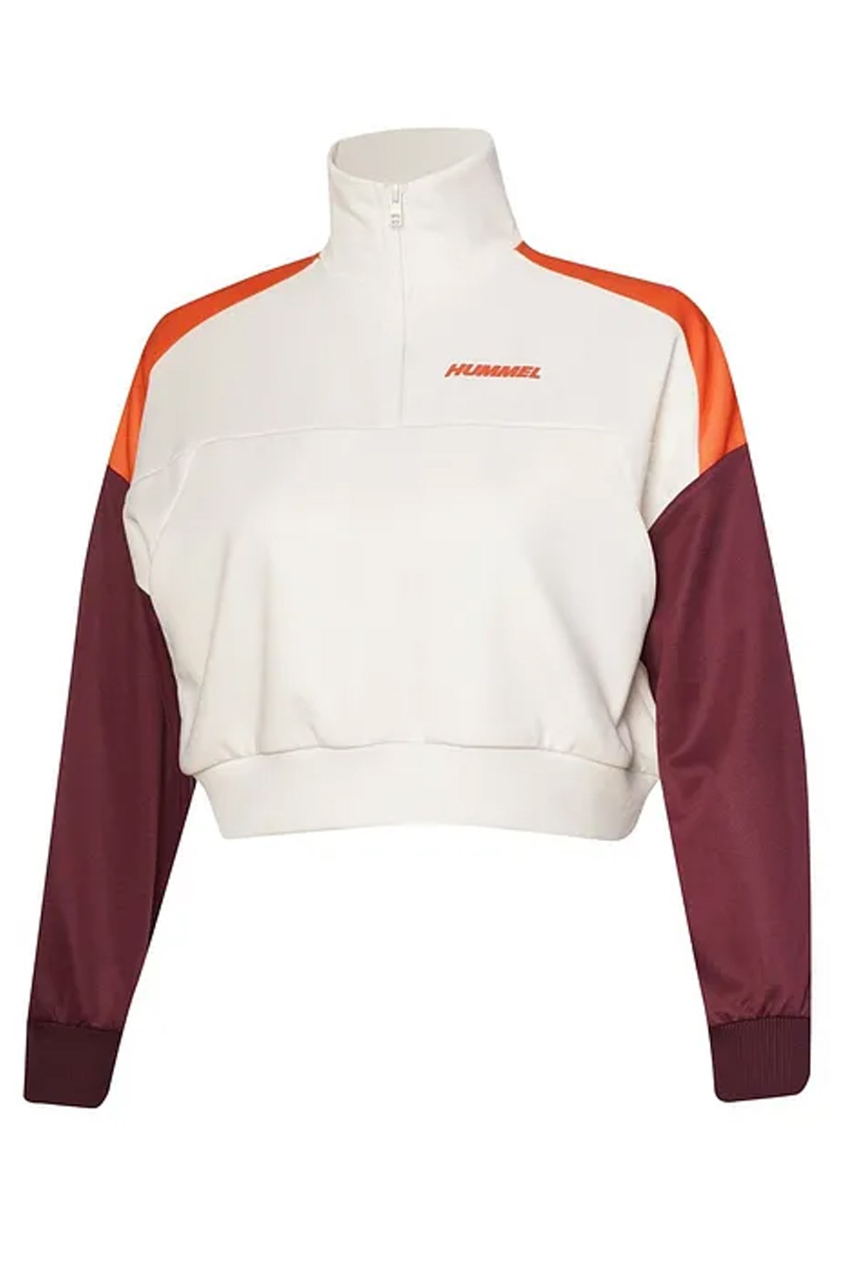Hummel Jerome Zip Neck Kadın Sweatshirt Beyaz