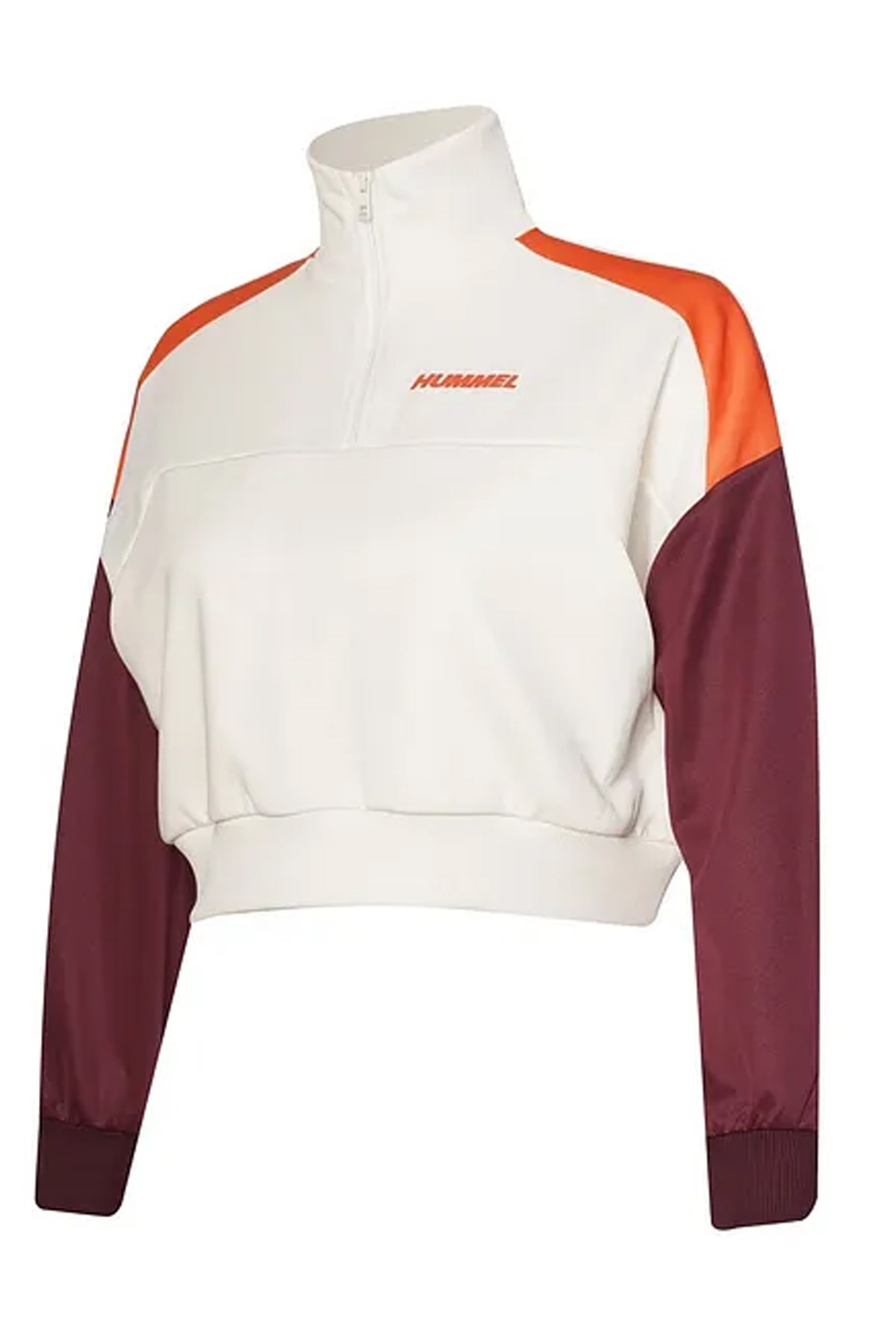 Hummel Jerome Zip Neck Kadın Sweatshirt Beyaz