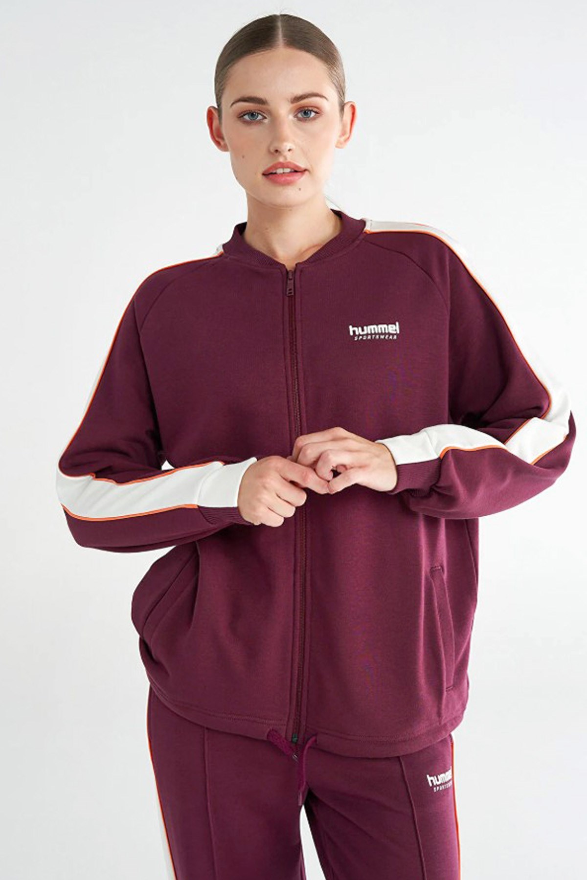 Hummel Rodri Zip Kadın Sweatshirt Mor