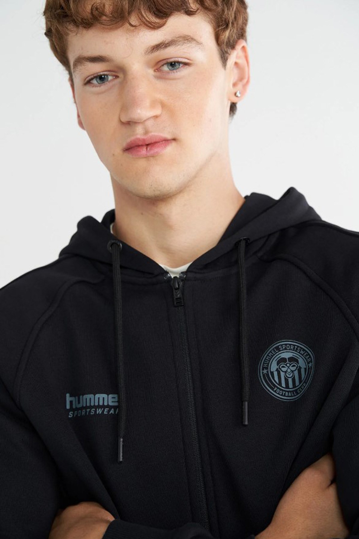 Hummel Sammy Zip Erkek Sweatshirt 922431-2001 Siyah