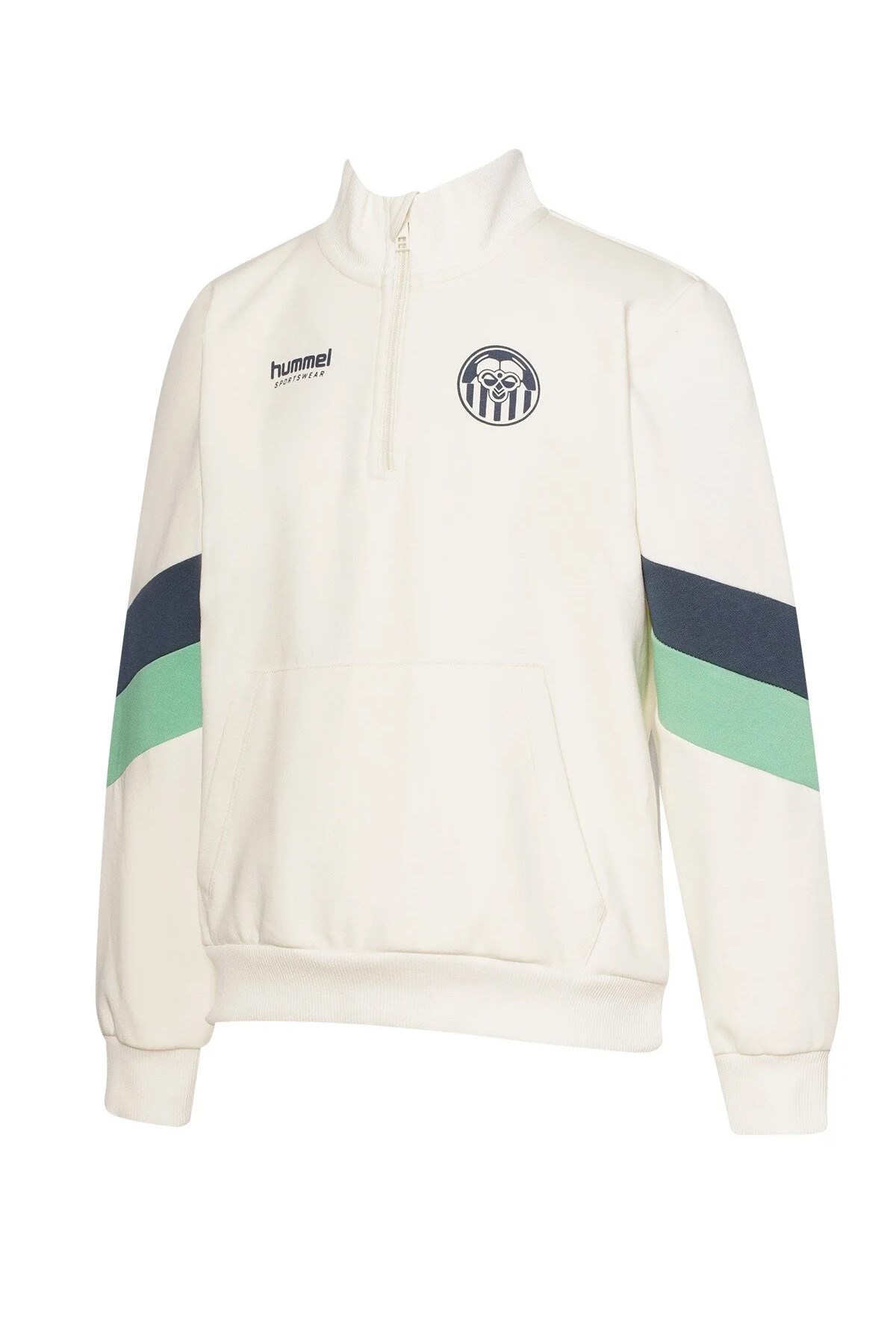 Hummel Walkes Zip Neck Çocuk Sweatshirt Bej