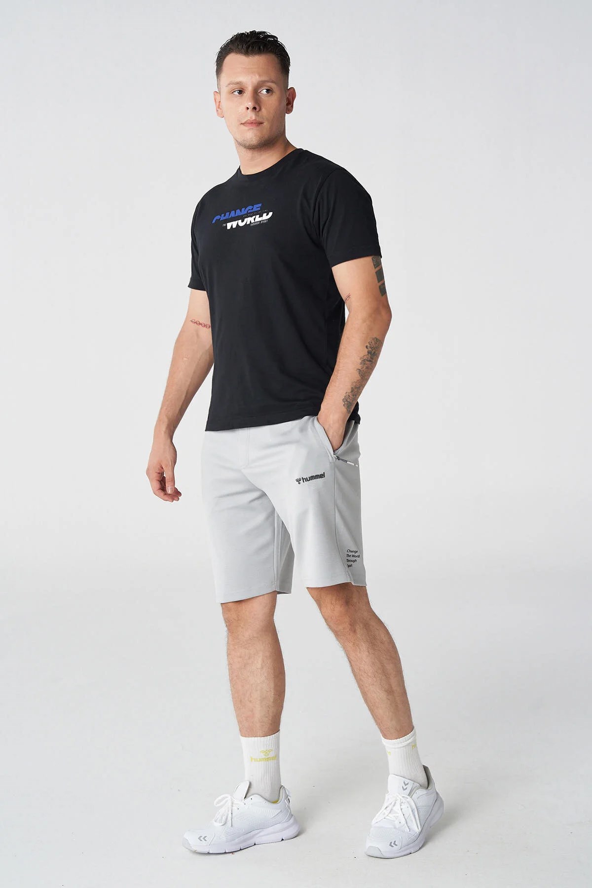 Hummel Ajay Erkek Şort 931777-2521 Gri