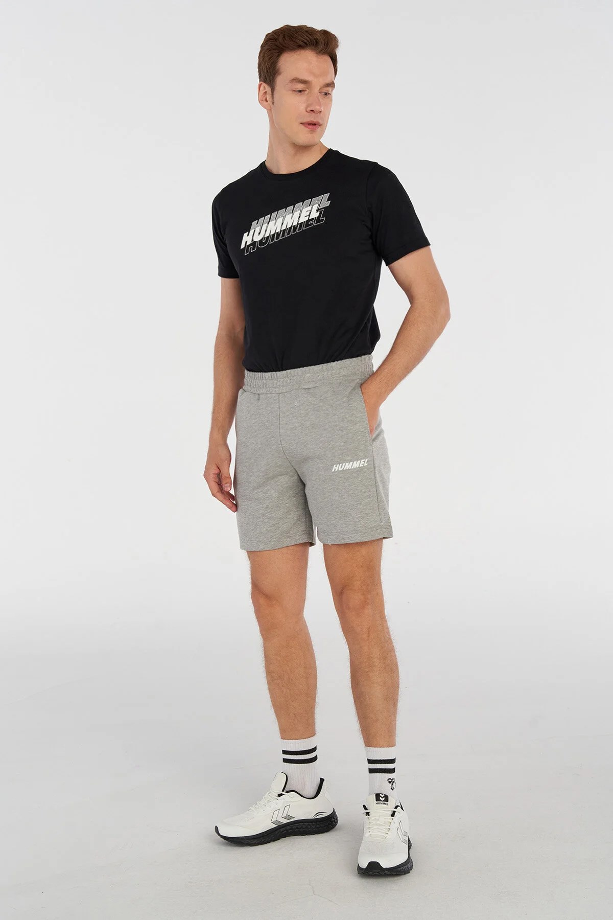 Hummel Elemental Cotton Erkek Şort 931980-2006 Gri
