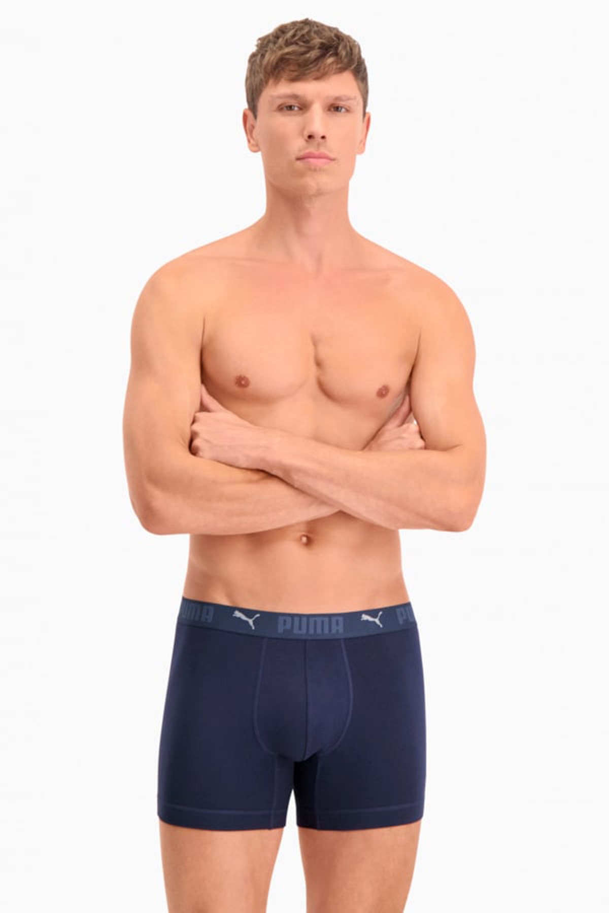 Puma Sport Cotton 2P Erkek Boxer 93552102 Mavi