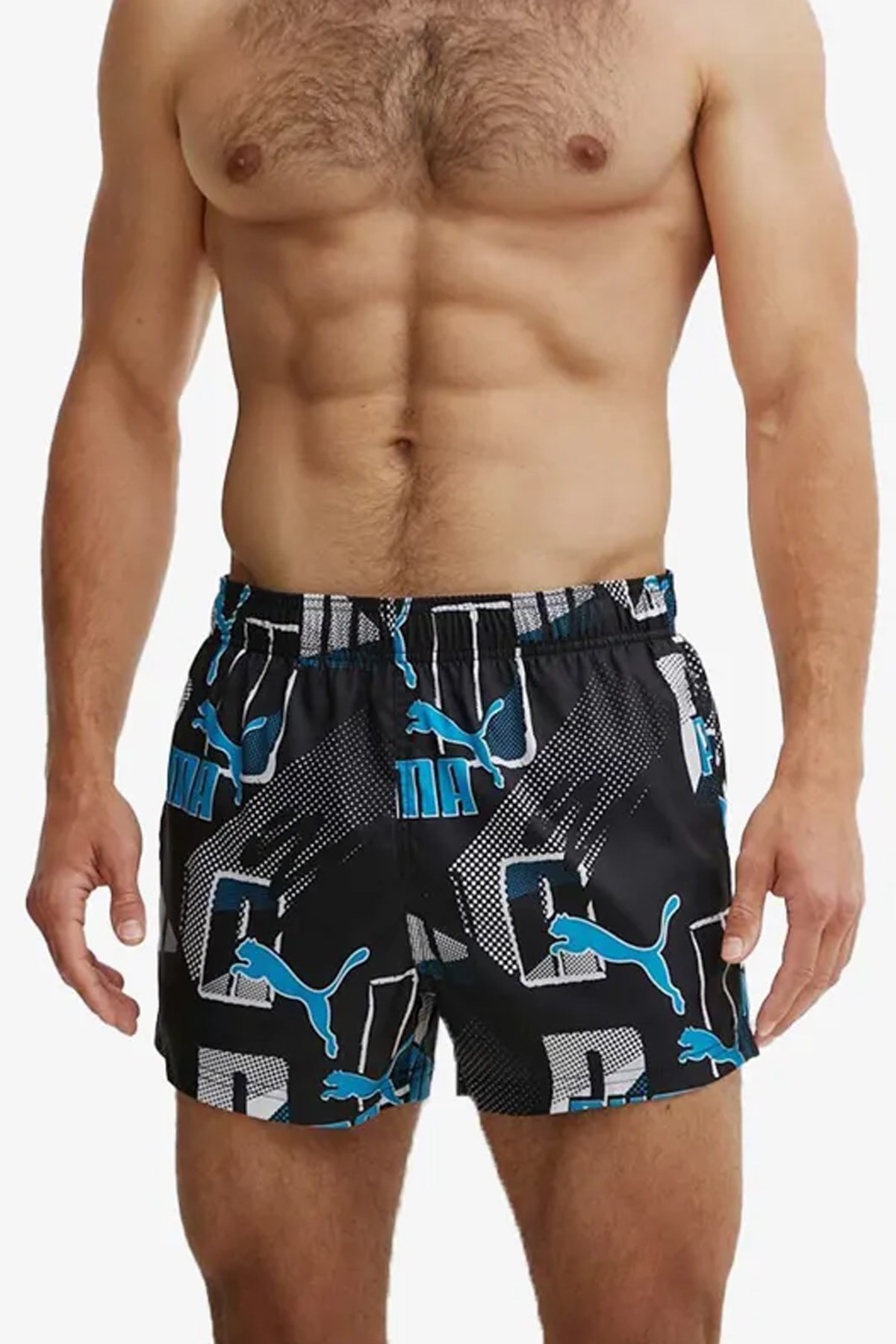 Puma Swım Men Prınt Logo Deniz Şortu 93836102 Siyah