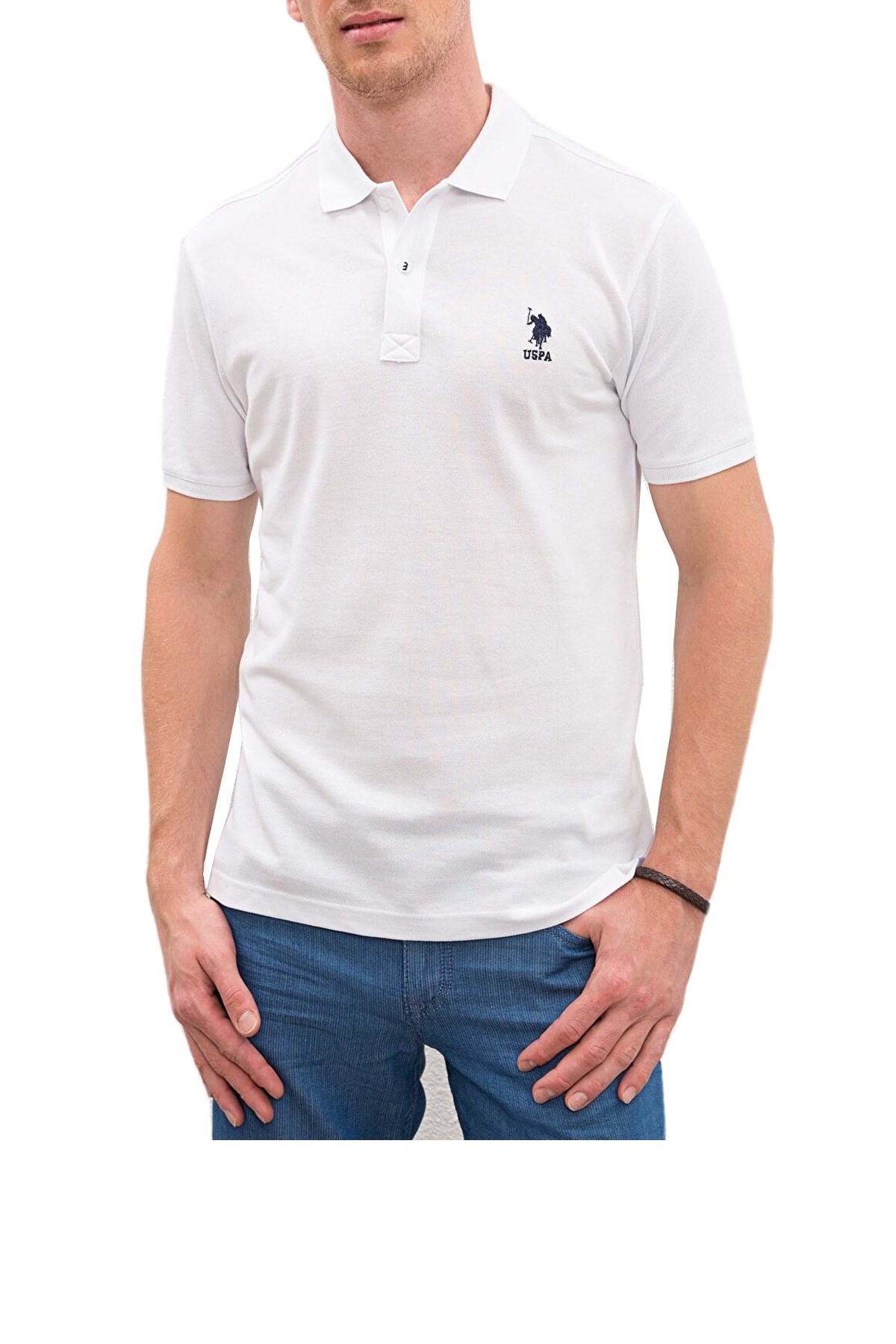 Us Polo Assn. Erkek Polo Tişört 948811 Beyaz