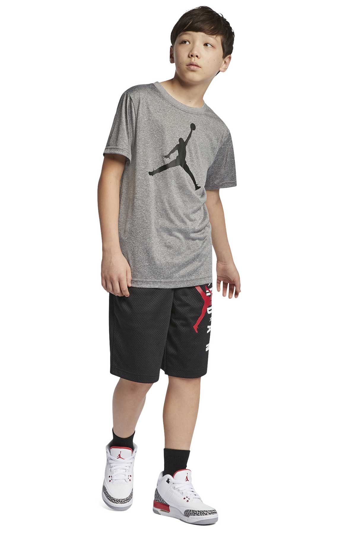 Nike Jdb Çocuk Tişört 954293-GEH Gri