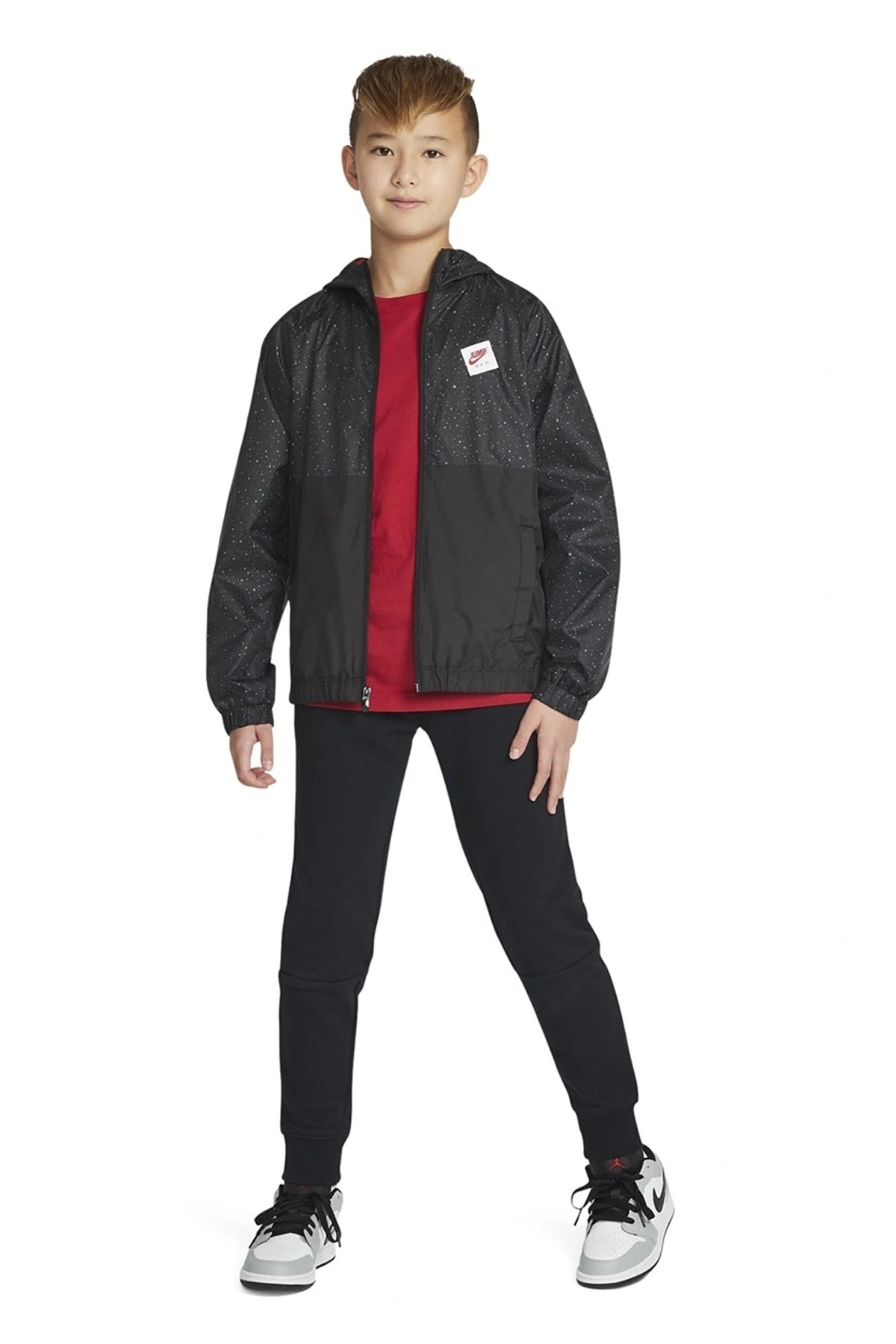 Nike Jdb Windbreaker Çocuk Yağmurluk 95A469-023 Siyah