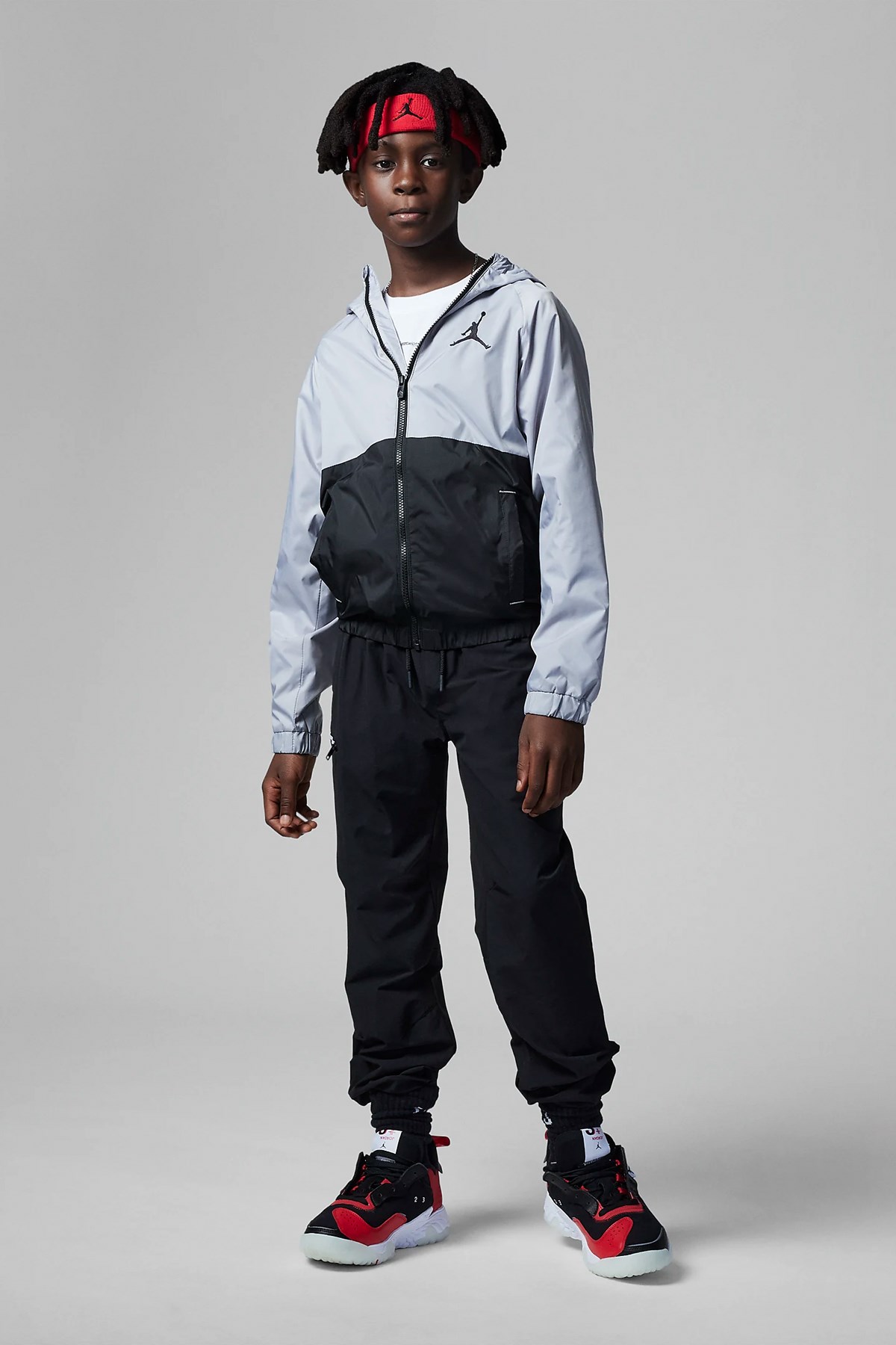 Nike Jdb Windbreaker Çocuk Yağmurluk 95A469-G3A Gri