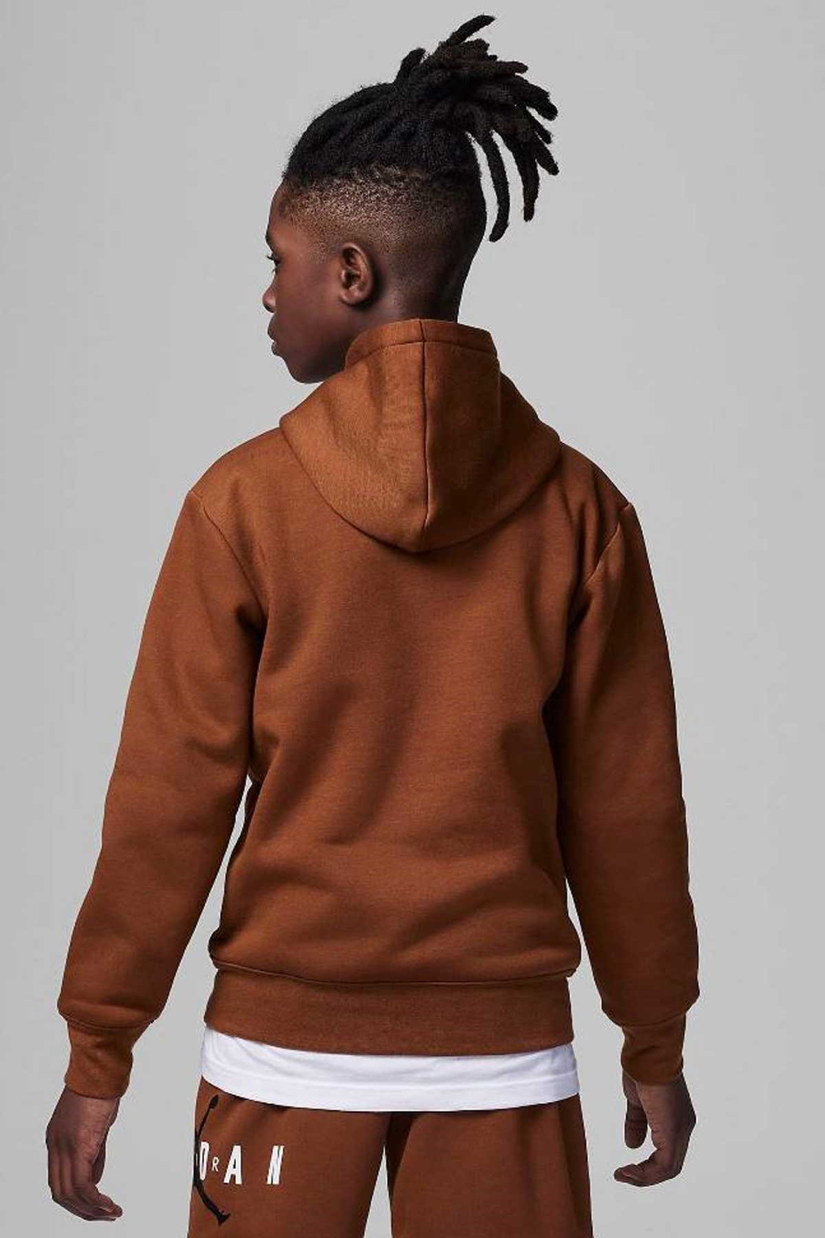 Nike Jdb Jumpman Çocuk Kapüşonlu Sweatshirt 95B910-X4A Kahverengi
