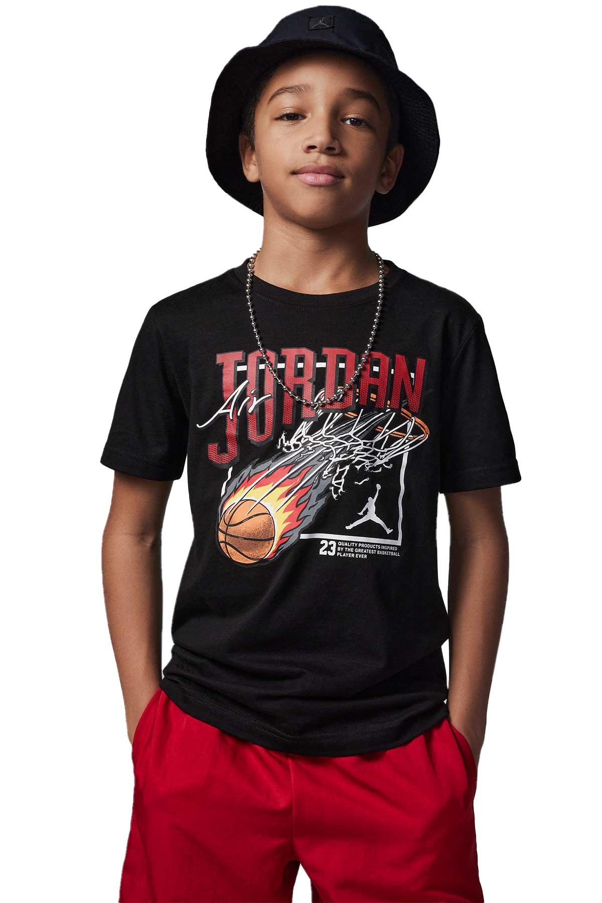 Nike Jdb Fireball Çocuk Tişört 95C253-023 Siyah