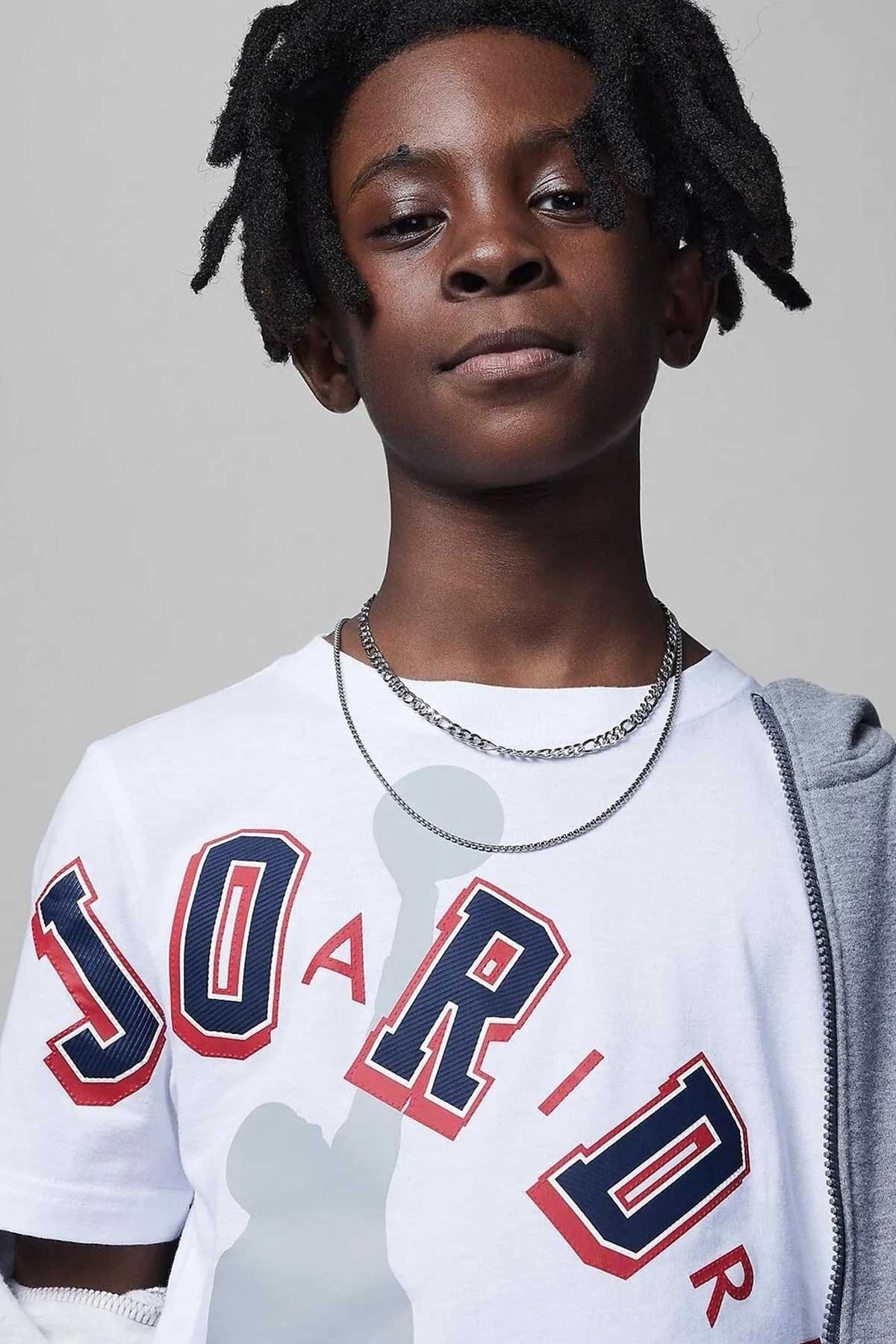 Nike Jdb Arch Çocuk Tişört 95C439-001 Beyaz