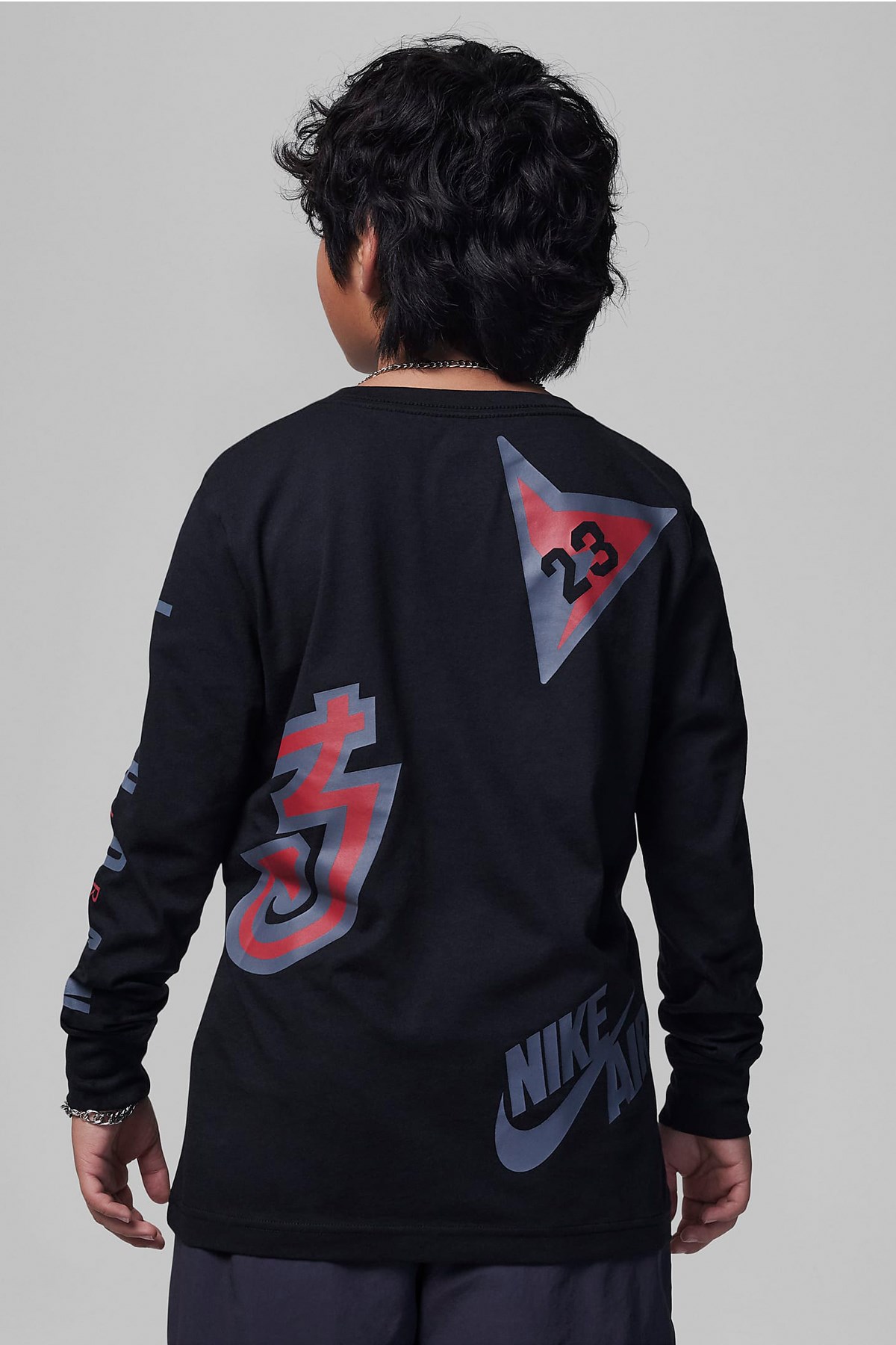 Nike Jdb All Over Retro Çocuk Sweatshirt 95C614-023 Siyah