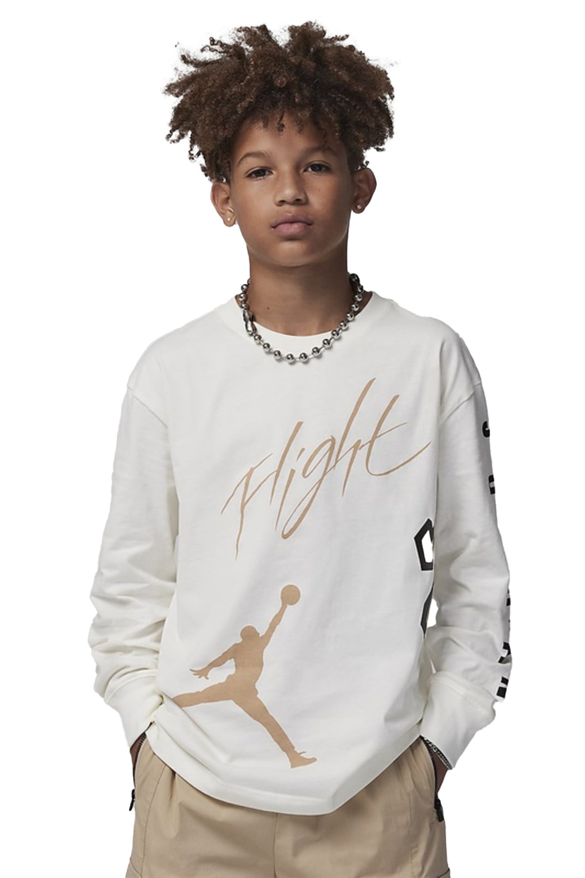 Nike Jdb All Over Retro Çocuk Sweatshirt 95C614-782 Bej