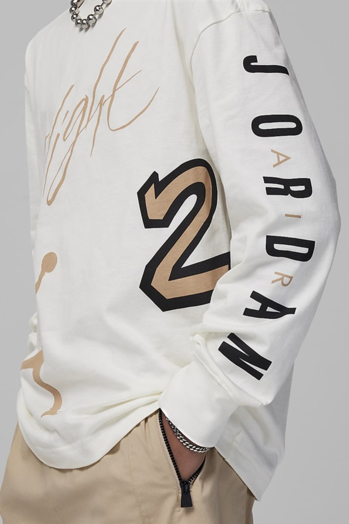 Nike Jdb All Over Retro Çocuk Sweatshirt 95C614-782 Bej