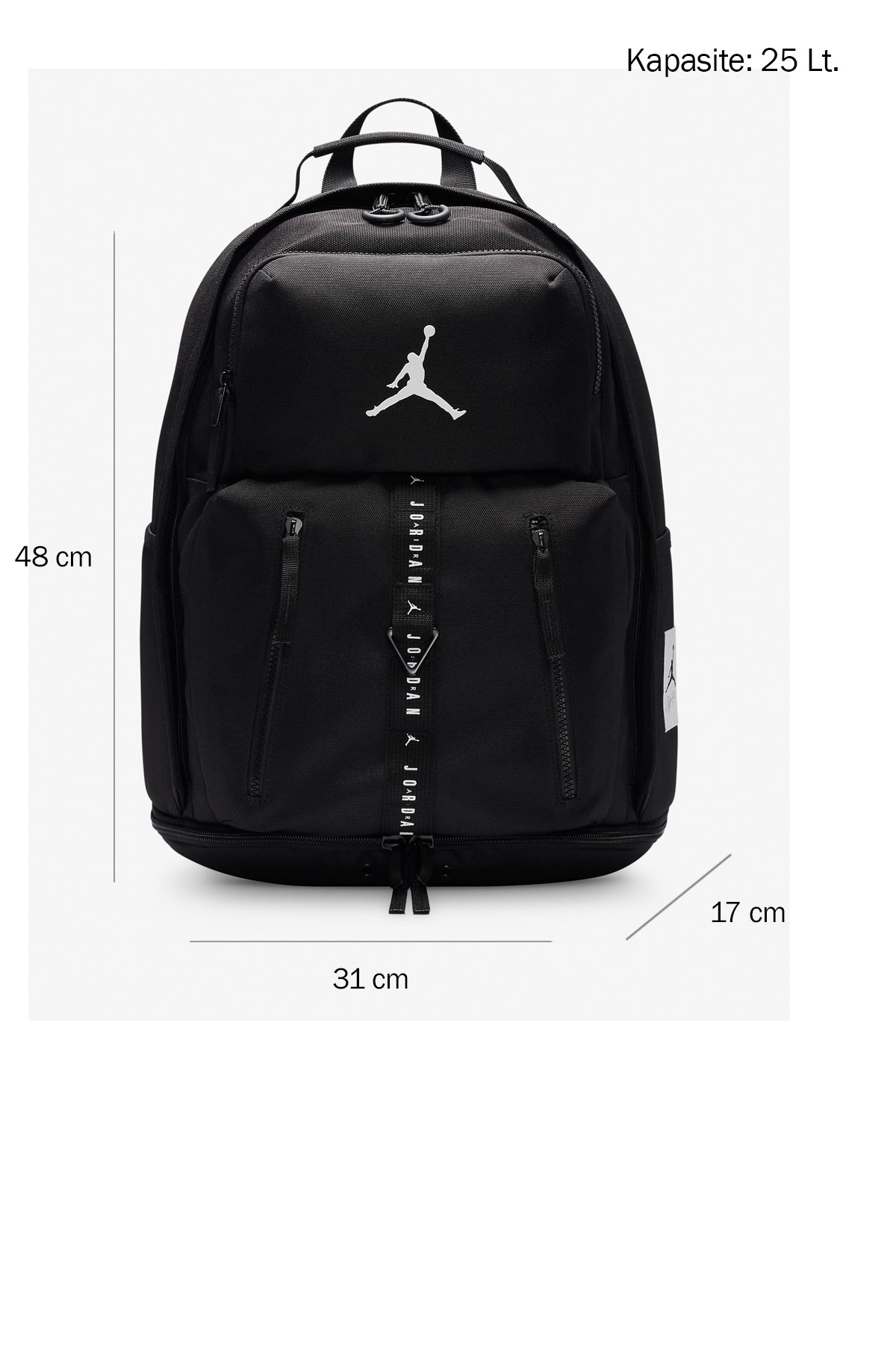 Nike Jordan Unisex Sırt Çantası 9A0743-023 Siyah