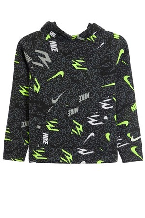 Nike Rwb Ticker Tape Çocuk Kapüşonlu Sweatshirt 9Q0524-023 Siyah