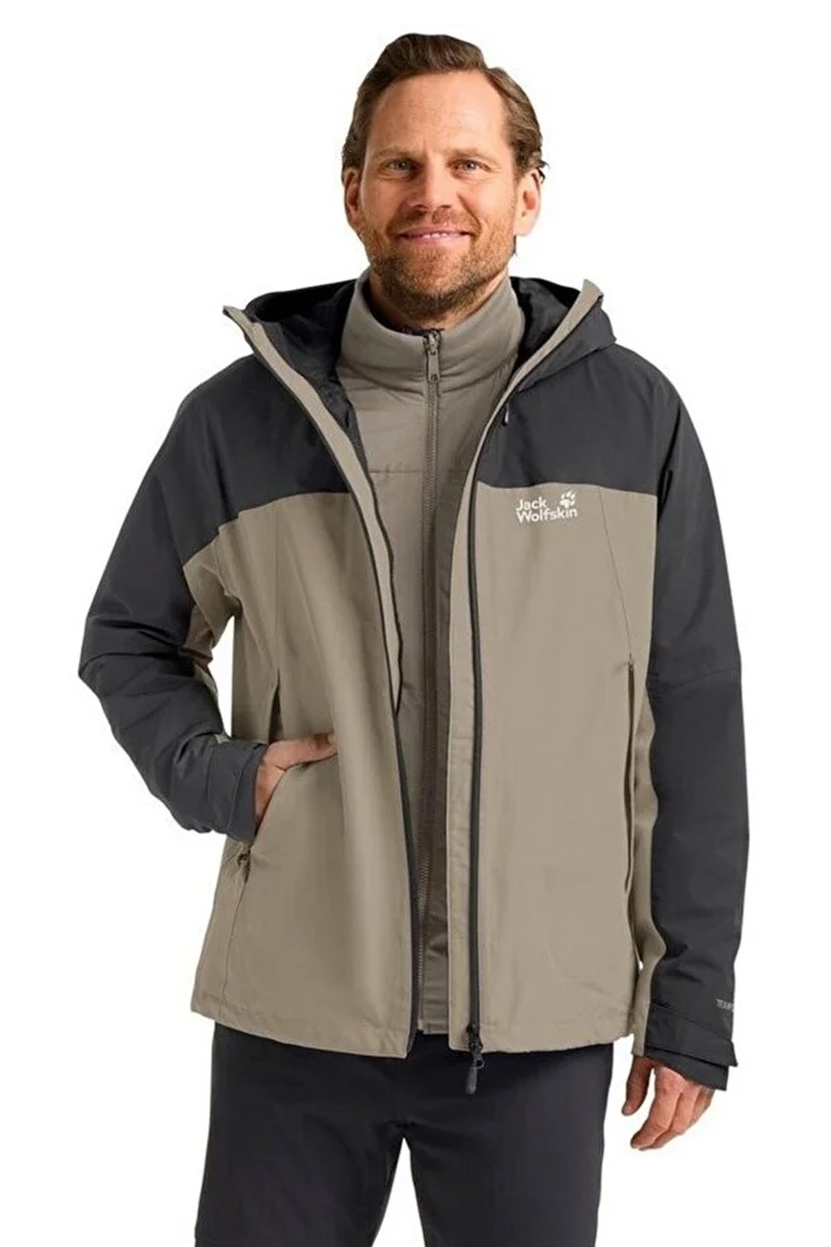 Jack Wolfskin Wild Places 3in1 Outdoor Mont A65257-5940 Açık Kahverengi
