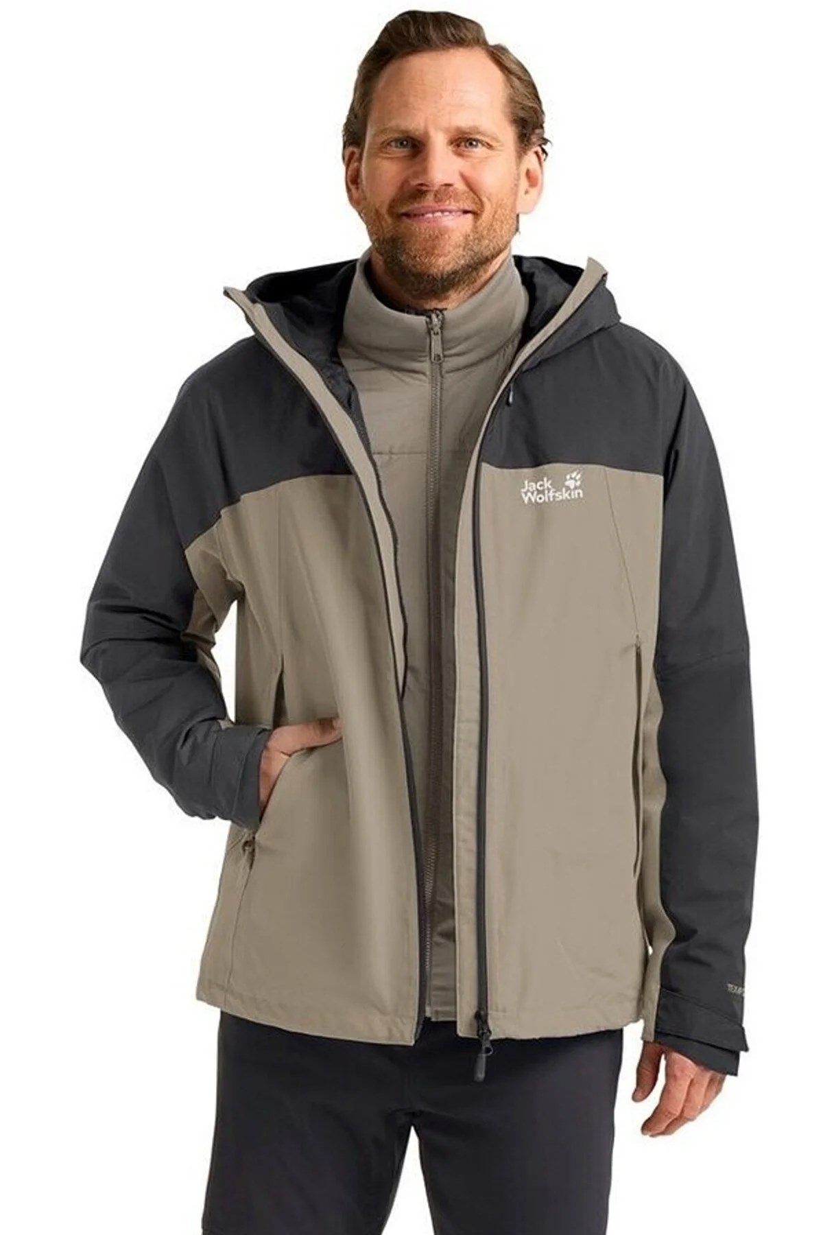 Jack Wolfskin Wild Places 3in1 Outdoor Mont A65257-5940 Açık Kahverengi