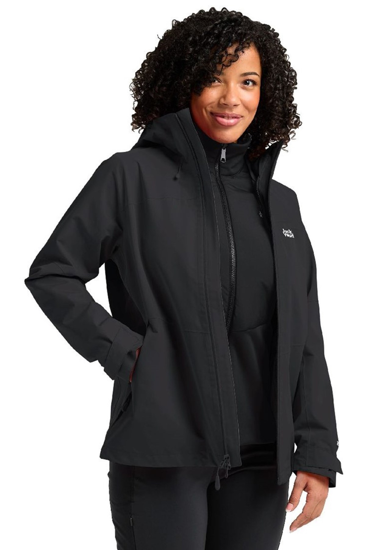 Jack Wolfskin Wild Places 3in1 Outdoor Mont A65258-6000 Siyah