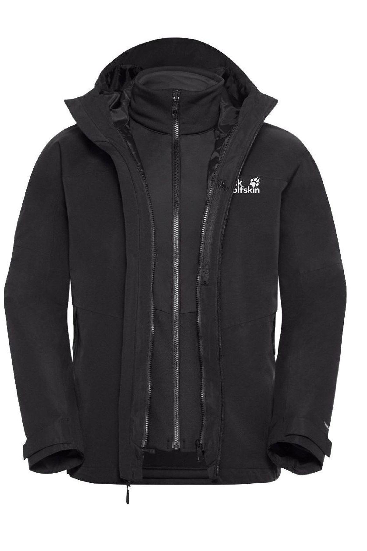 Jack Wolfskin Wild Places 3in1 Outdoor Mont A65258-6000 Siyah