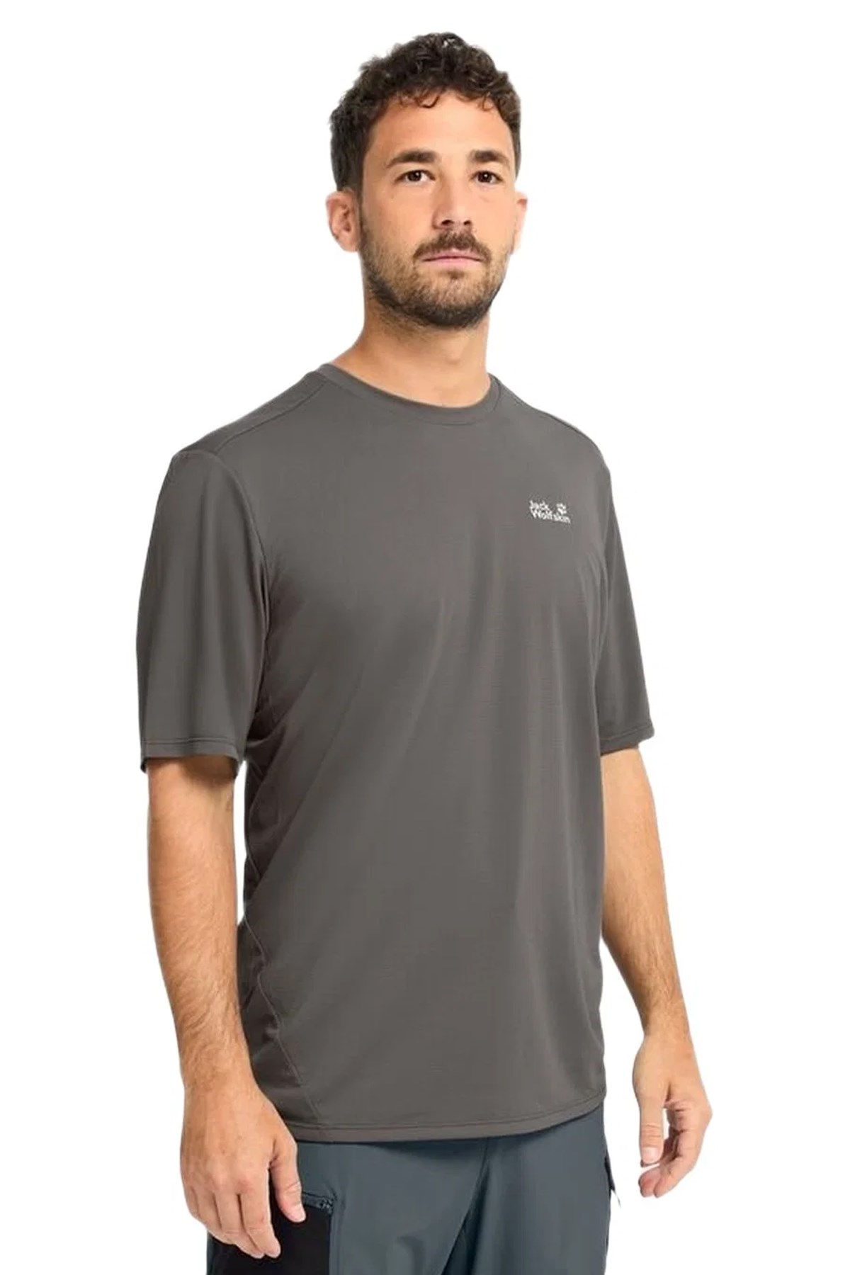 Jack Wolfskin Prelight Suncool Erkek Tişört A65834-F0302 Antrasit