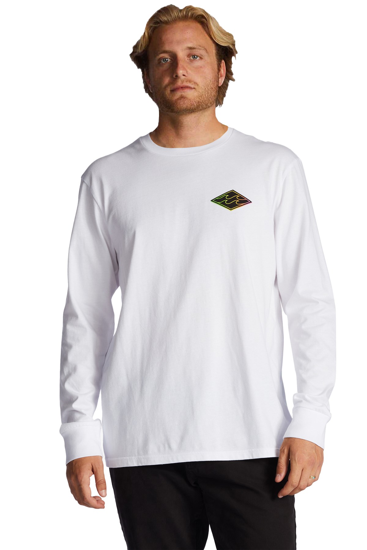 Billabong Crayon Wave Ls Erkek Tişört ABYZT01719 Beyaz