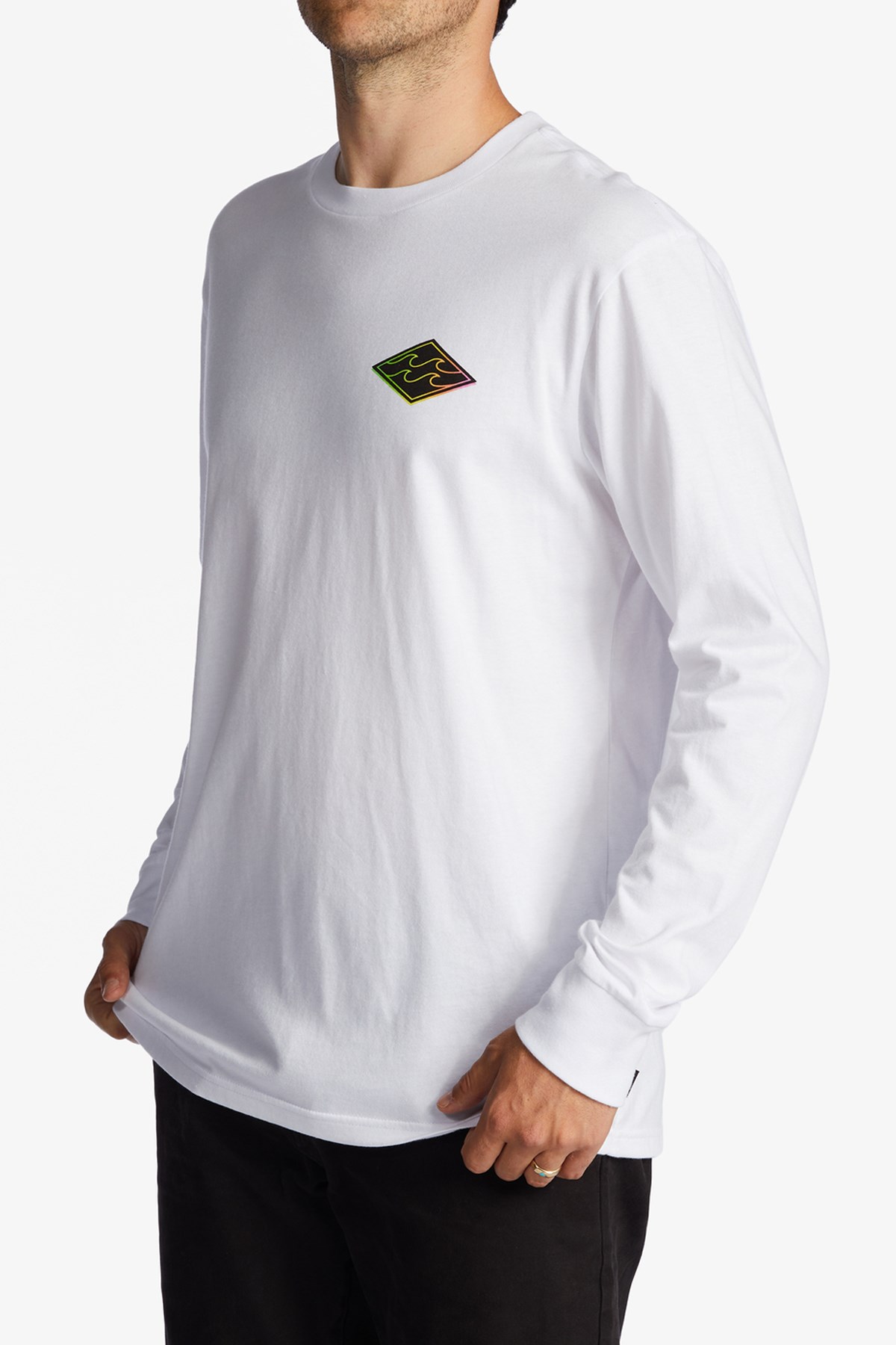 Billabong Crayon Wave Ls Erkek Tişört ABYZT01719 Beyaz