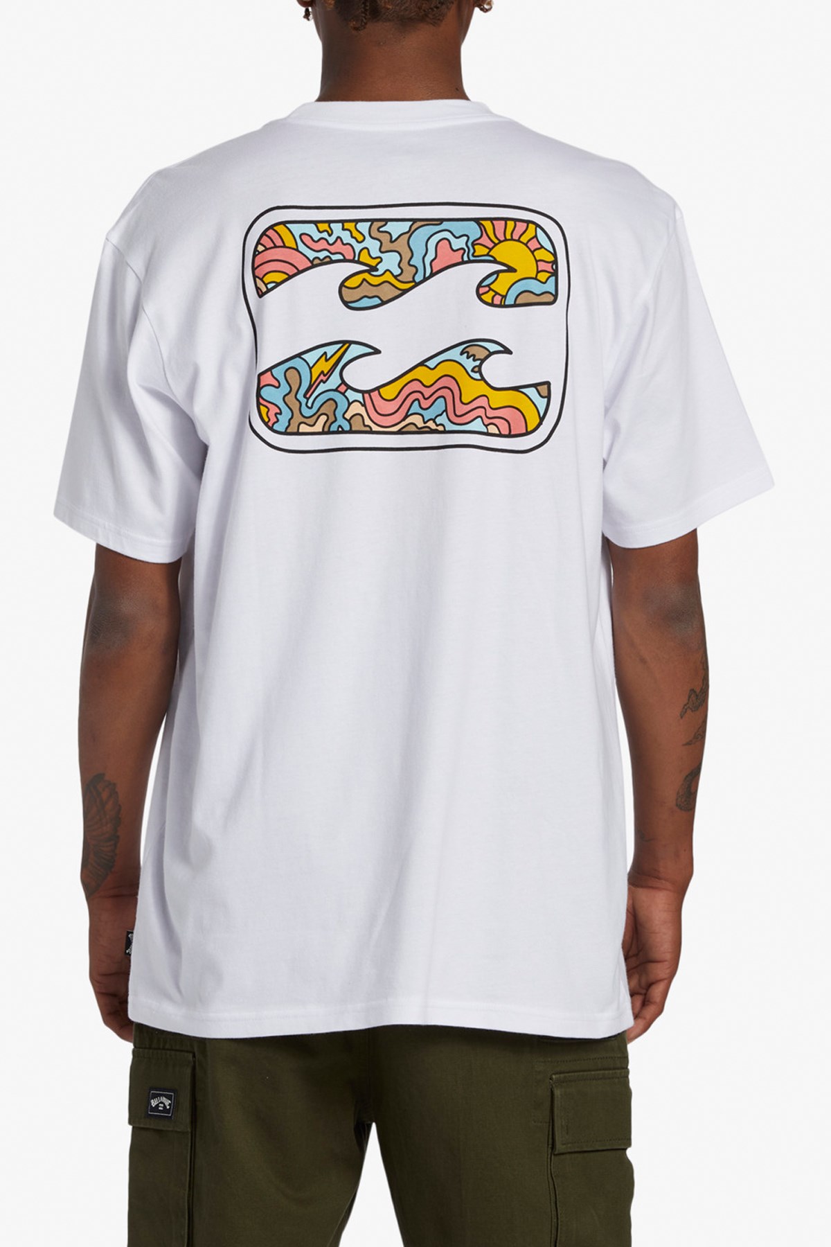 Billabong Crayon Wave Erkek Tişört ABYZT02255 Beyaz