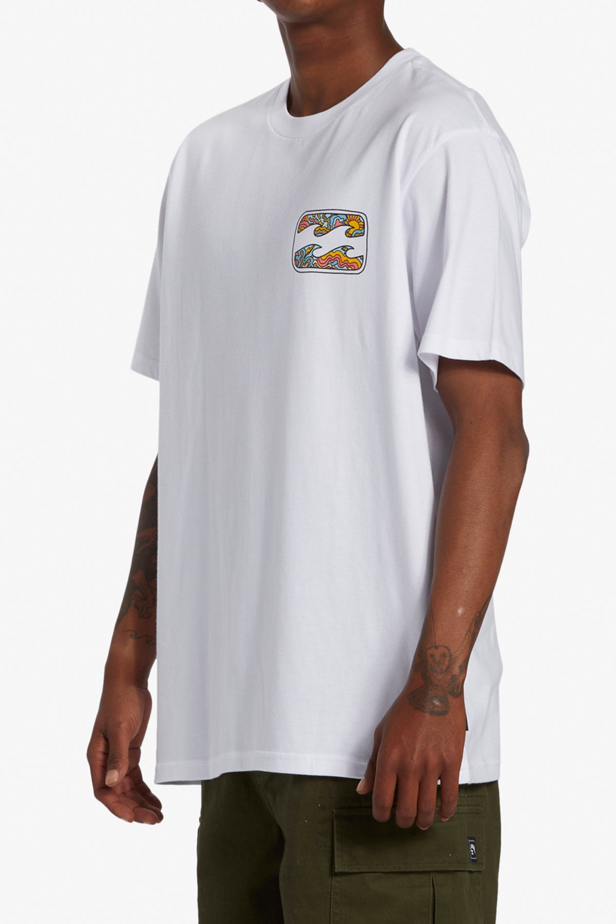 Billabong Crayon Wave Erkek Tişört ABYZT02255 Beyaz