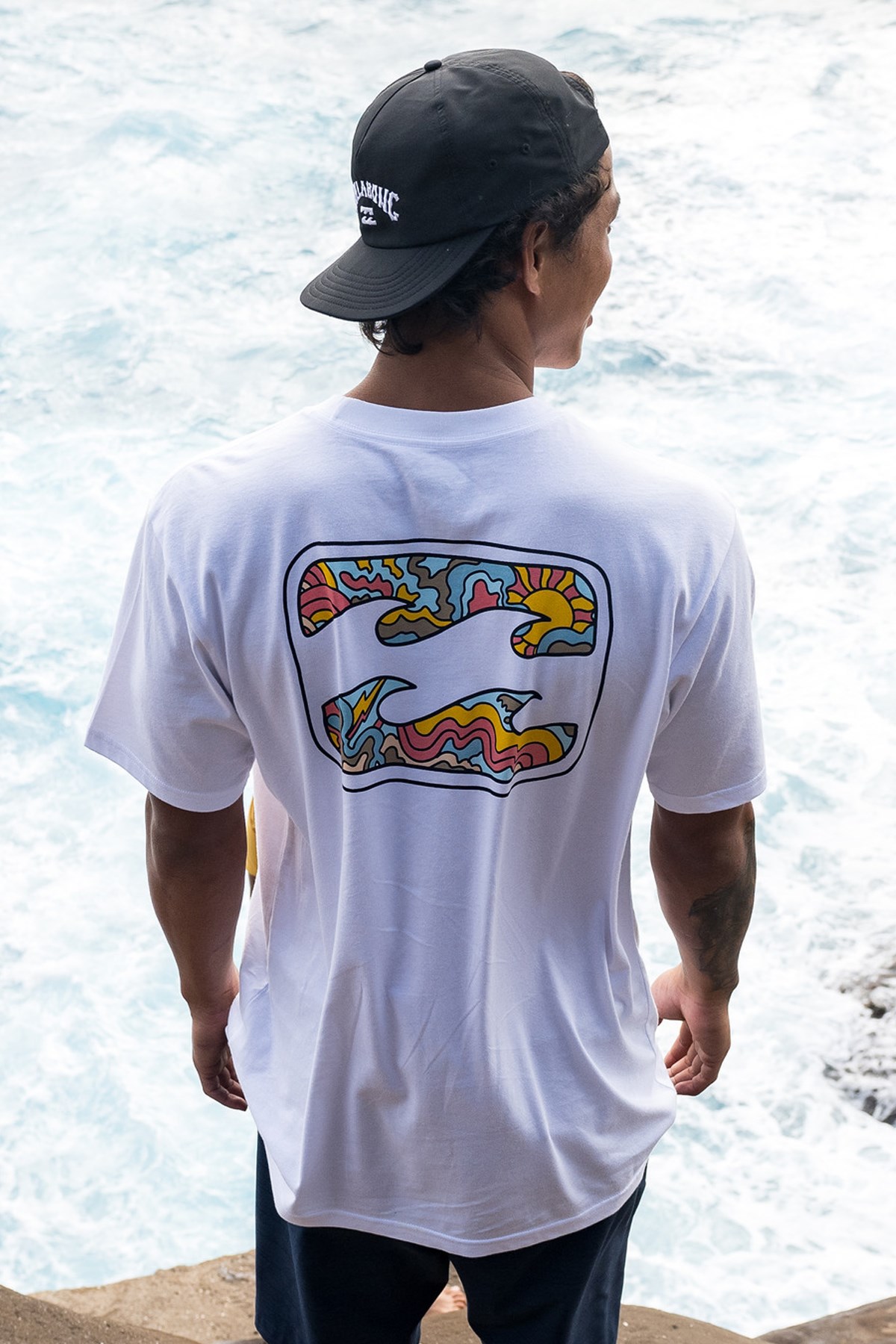 Billabong Crayon Wave Erkek Tişört ABYZT02255 Beyaz