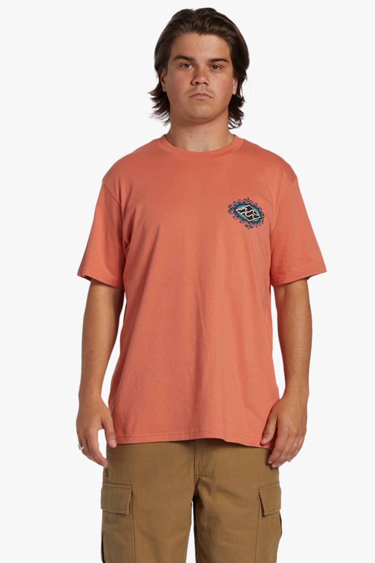 Billabong Crayon Wave Erkek Tişört ABYZT02255 Kırmızı