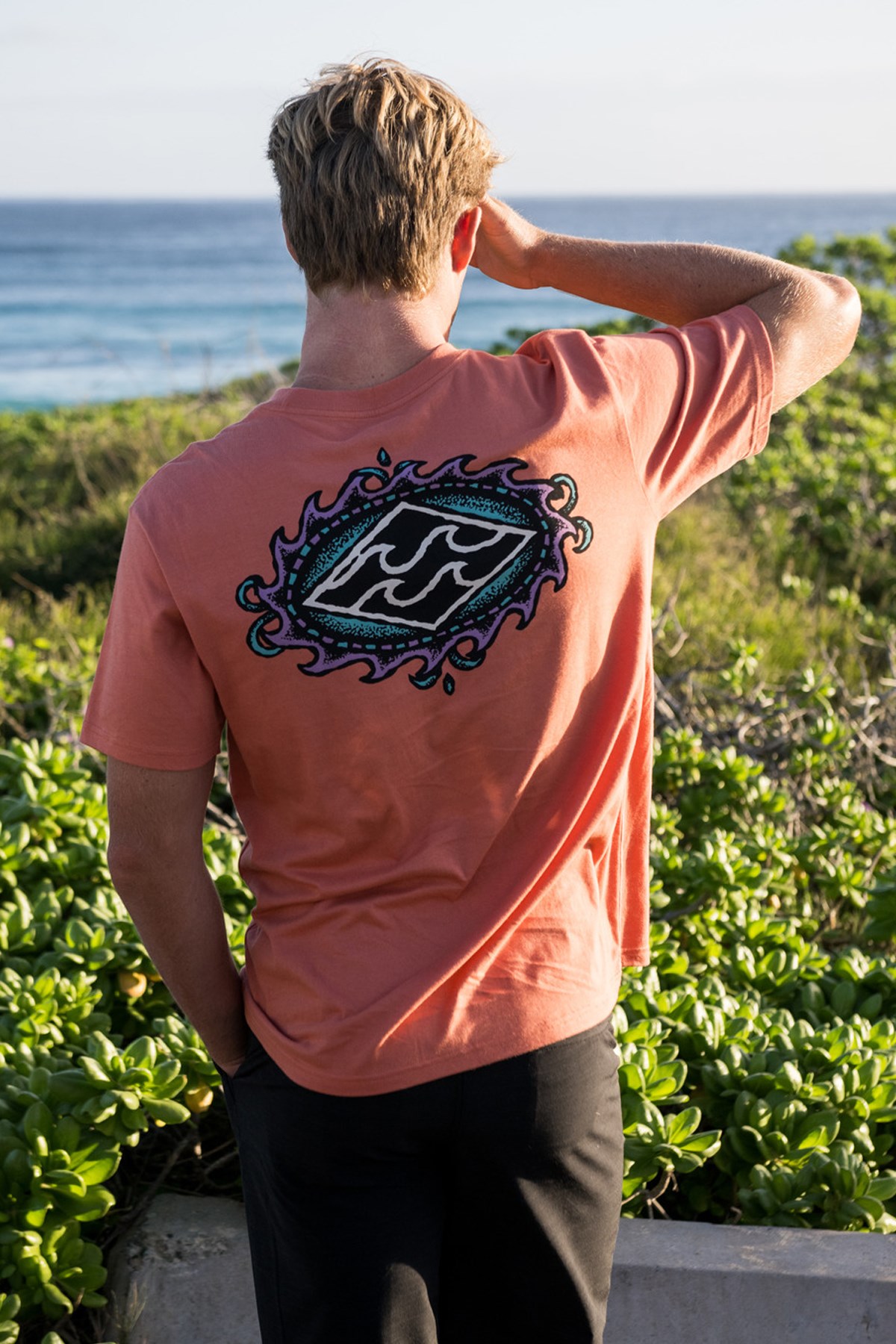 Billabong Crayon Wave Erkek Tişört ABYZT02255 Kırmızı