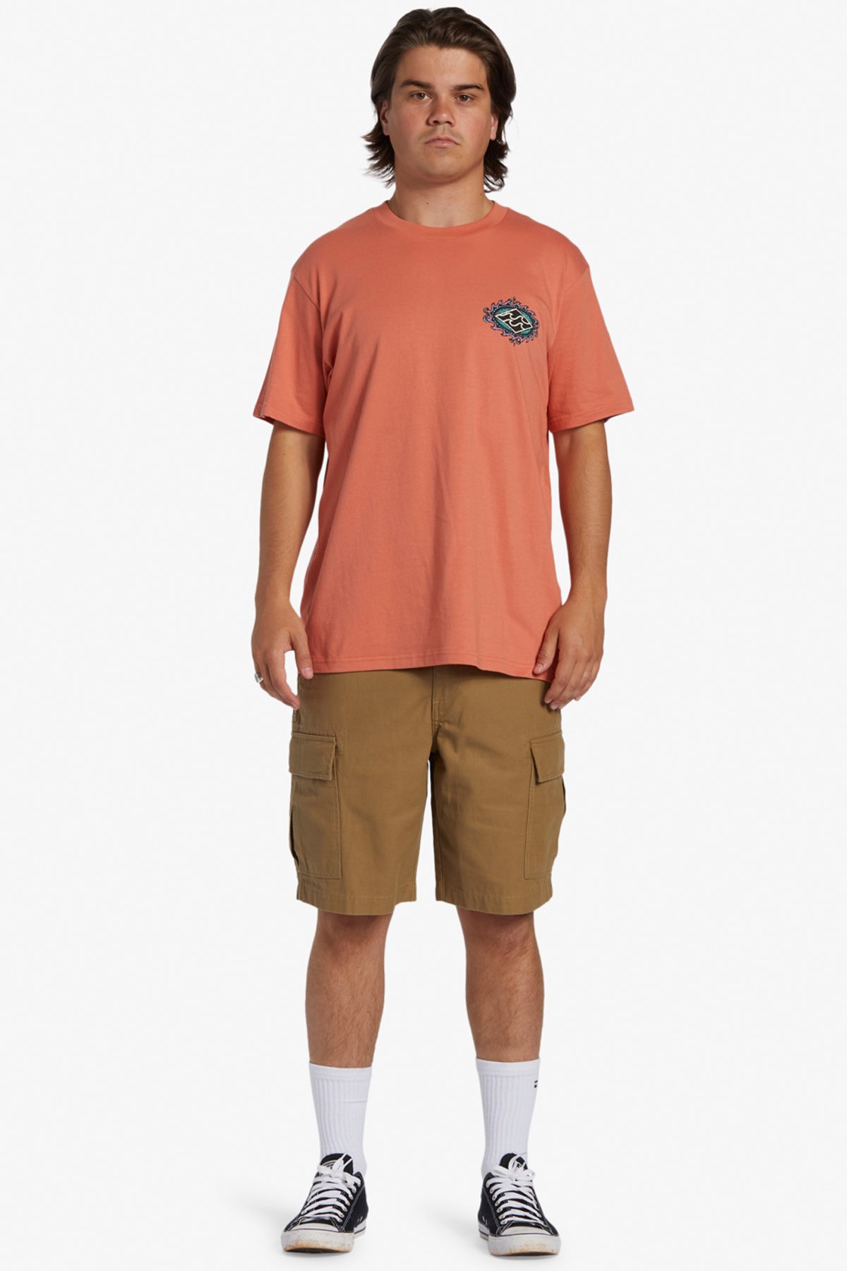 Billabong Crayon Wave Erkek Tişört ABYZT02255 Kırmızı