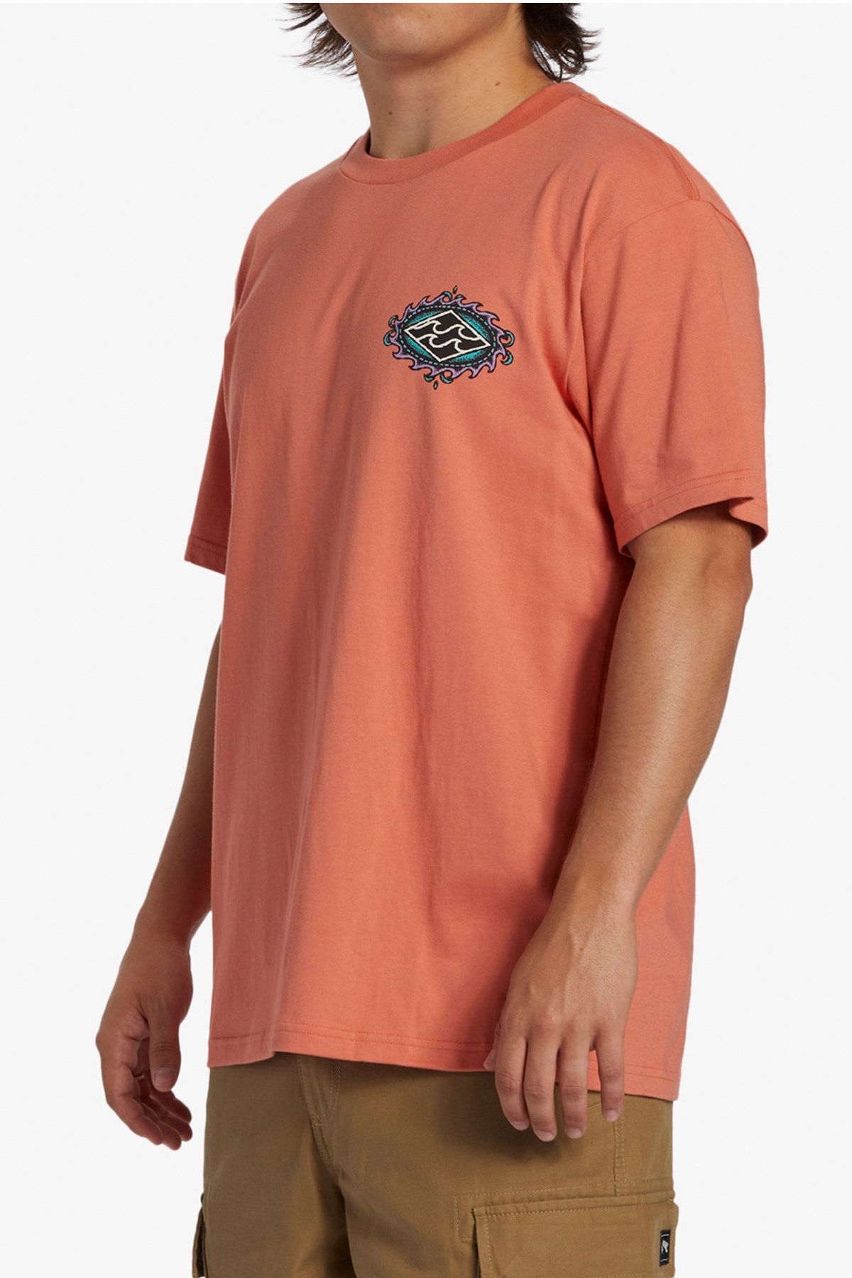 Billabong Crayon Wave Erkek Tişört ABYZT02255 Kırmızı