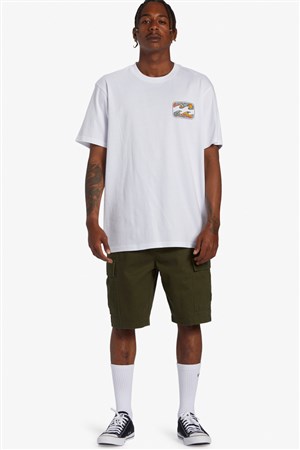 Billabong Crayon Wave Erkek Tişört ABYZT02255 Beyaz