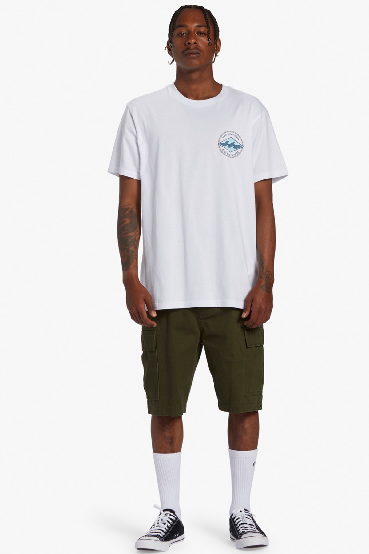 Billabong Rotor Diamond Erkek Tişört ABYZT02259 Beyaz