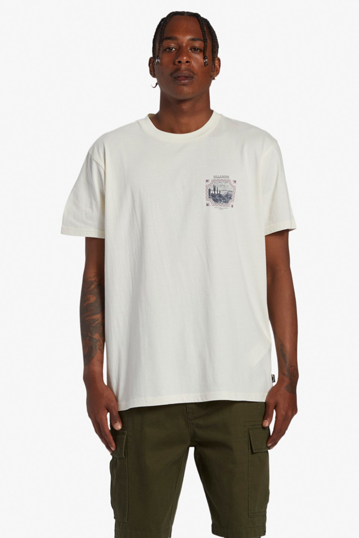 Billabong Crossed Up Erkek Tişört ABYZT02269 Beyaz