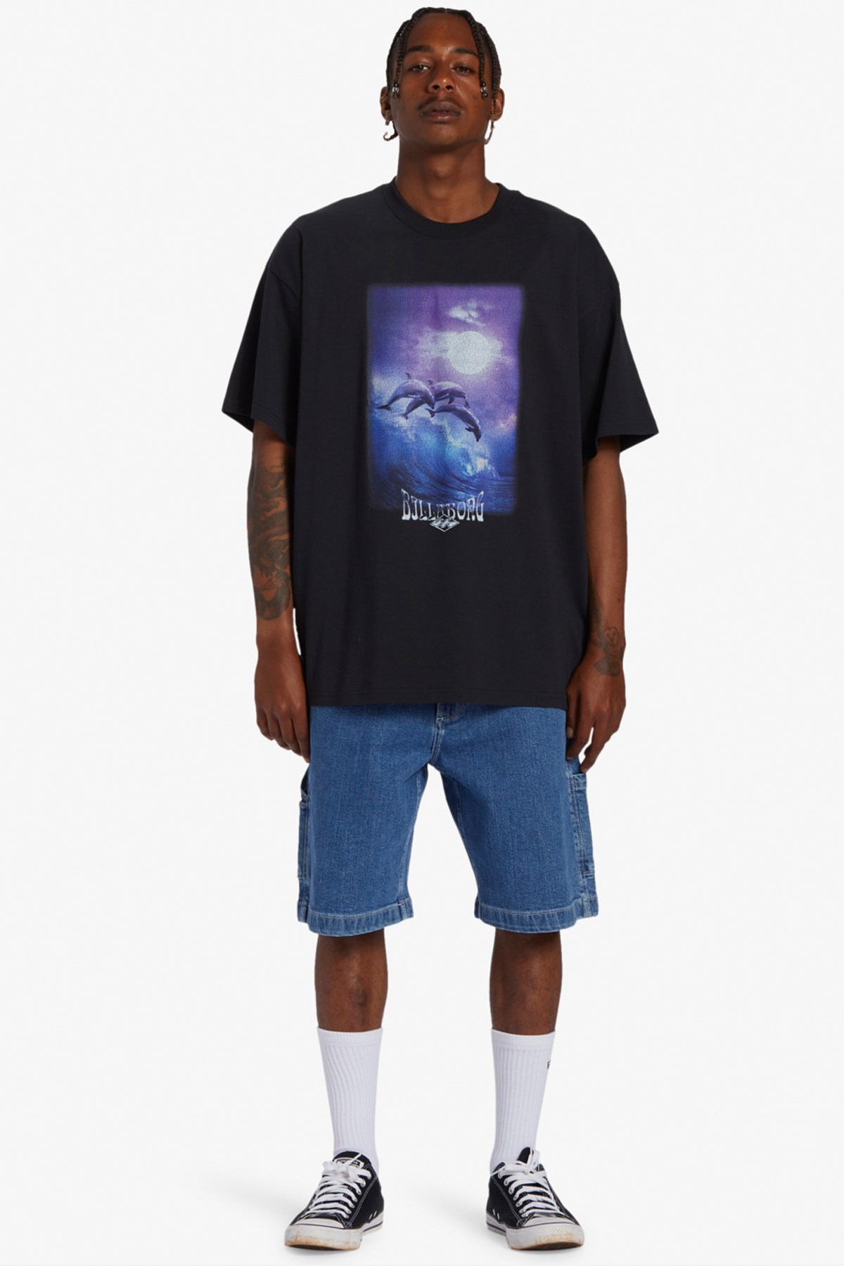 Billabong Dolphin Love Erkek Tişört ABYZT02283 Siyah