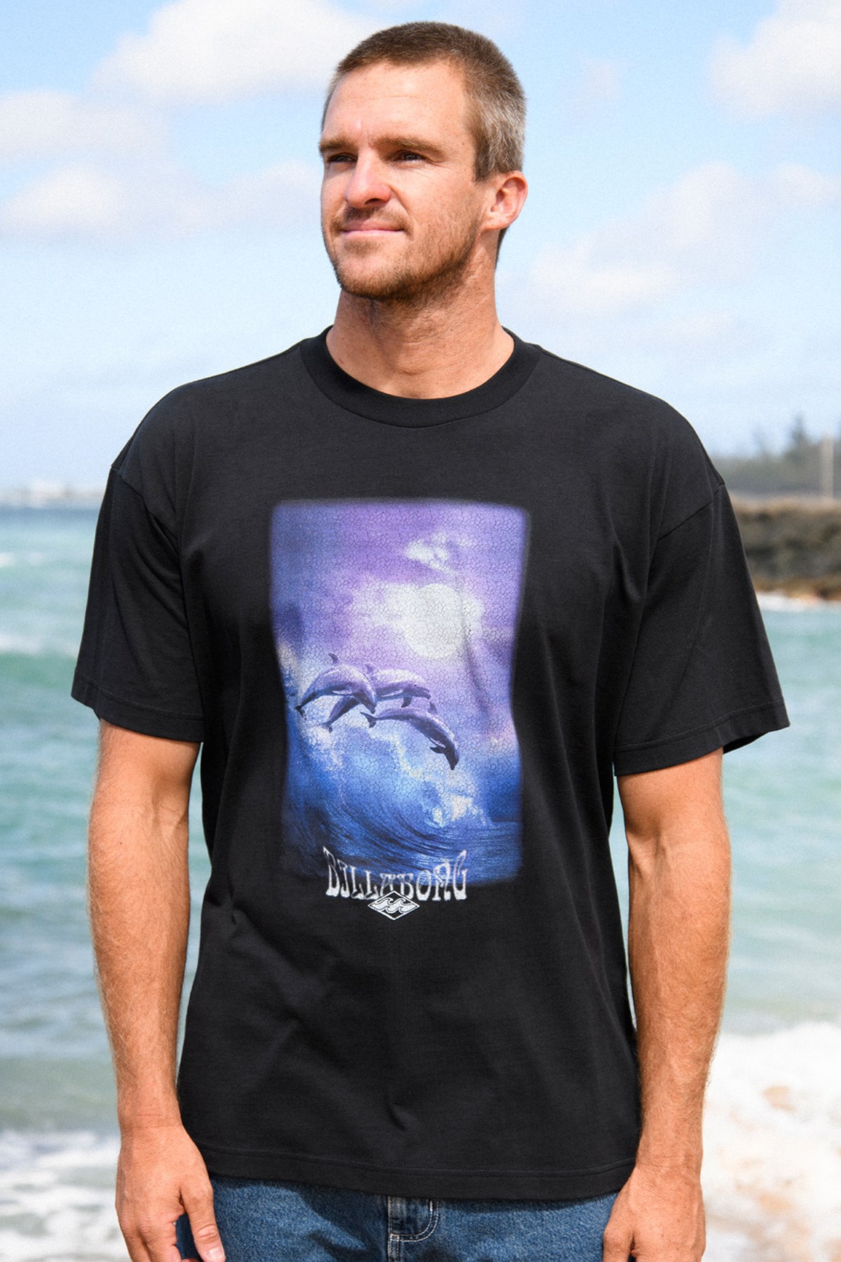 Billabong Dolphin Love Erkek Tişört ABYZT02283 Siyah