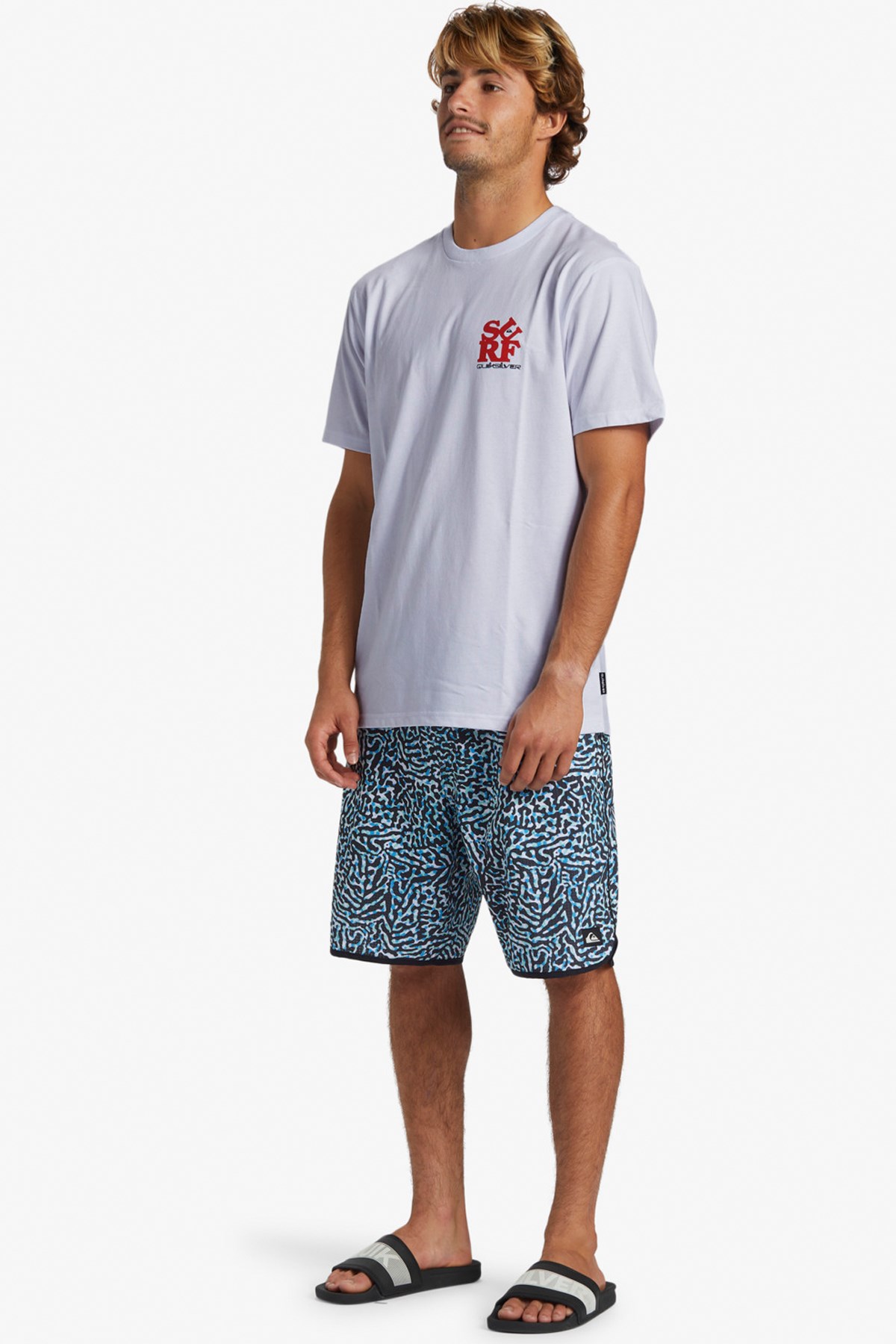 Quiksilver Surf Moe Erkek Tişört AQYZT09542-10 Beyaz