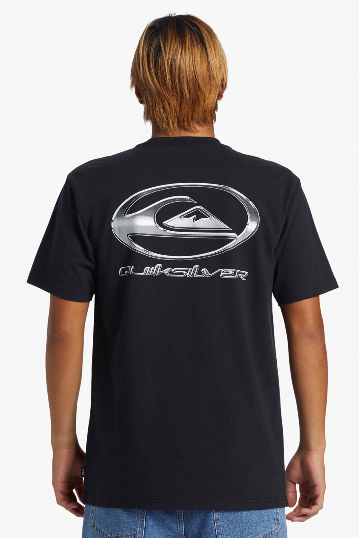 Quiksilver Chrome Logo Erkek Tişört AQYZT09545-10010 Siyah