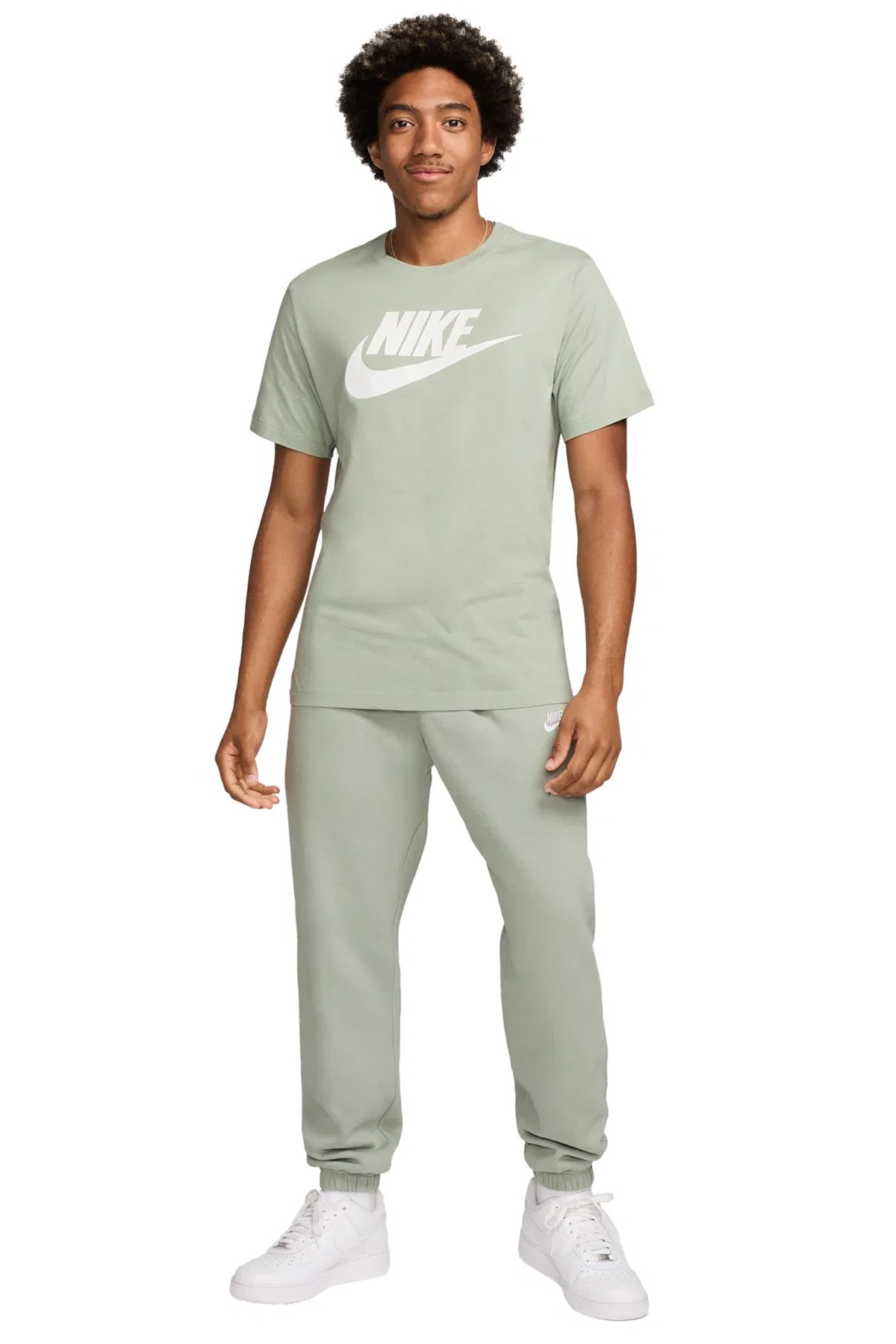 Nike M Nsw Tee İcon Futura Erkek Tişört AR5004-371 Yeşil