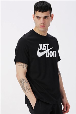 Nike M Nsw Tee Just Do İt Swoosh Erkek Tişört AR5006-011 Siyah
