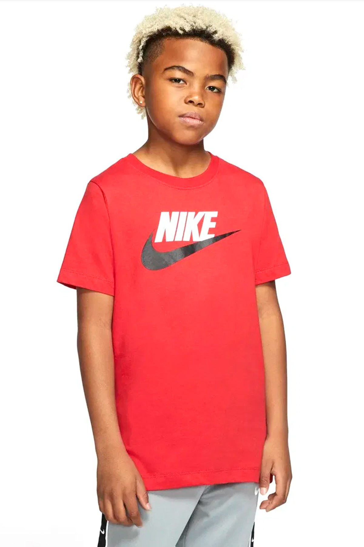 Nike K Nsw Tee Futura İcon Tişört AR5252-660 Kırmızı