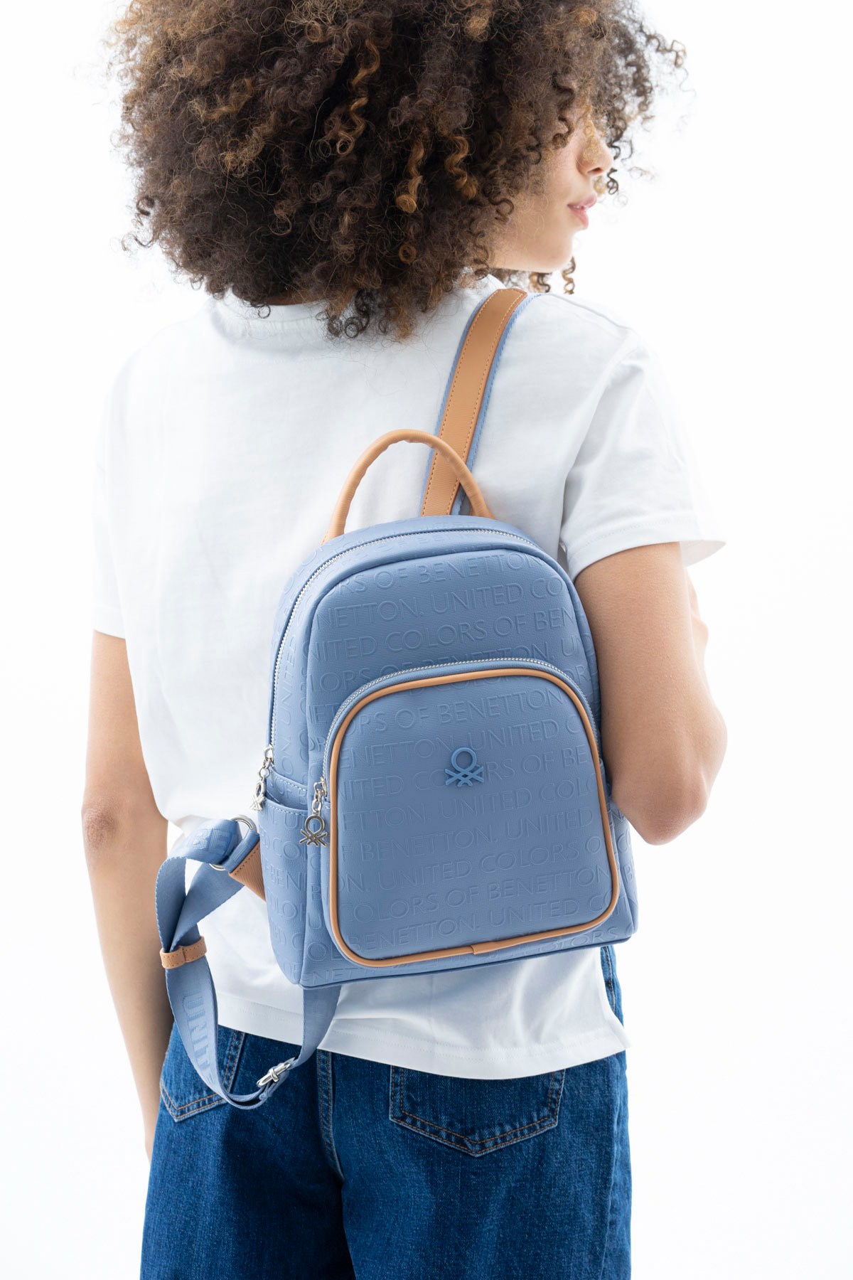 Benetton Kadın Sırt Çantası BNT459 Mavi