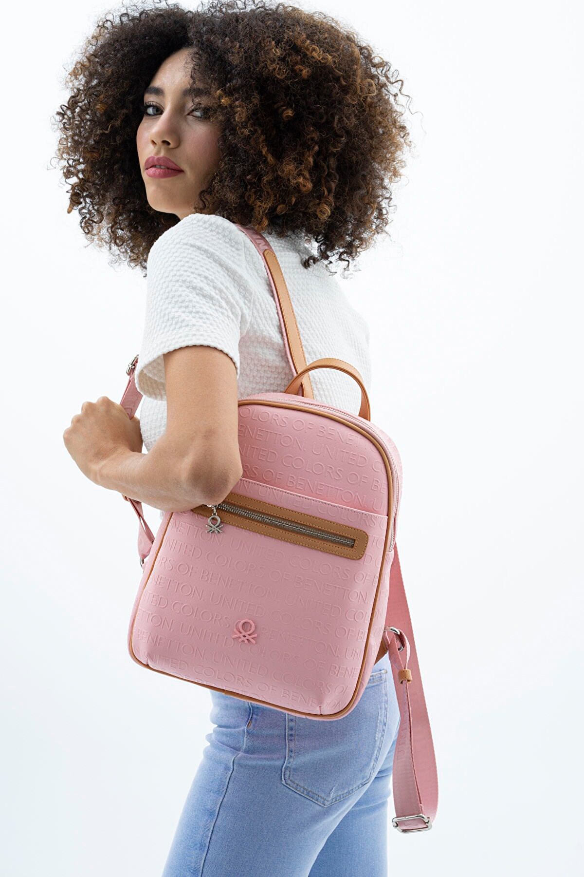 Benetton Kadın Sırt Çantası BNT460 Pembe