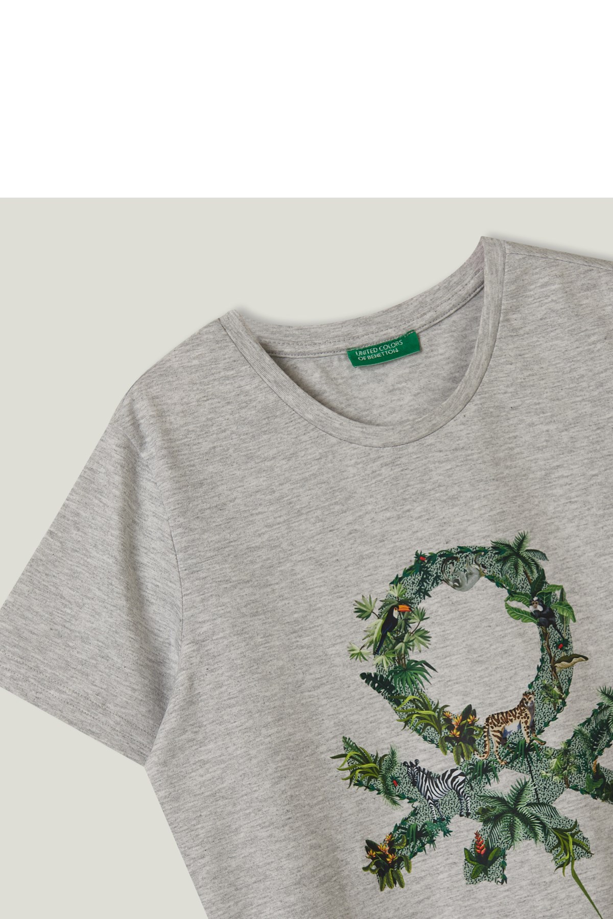 Benetton Çocuk Tişört BNT-B018 TOP Gri