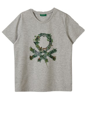Benetton Çocuk Tişört BNT-B018 TOP Gri